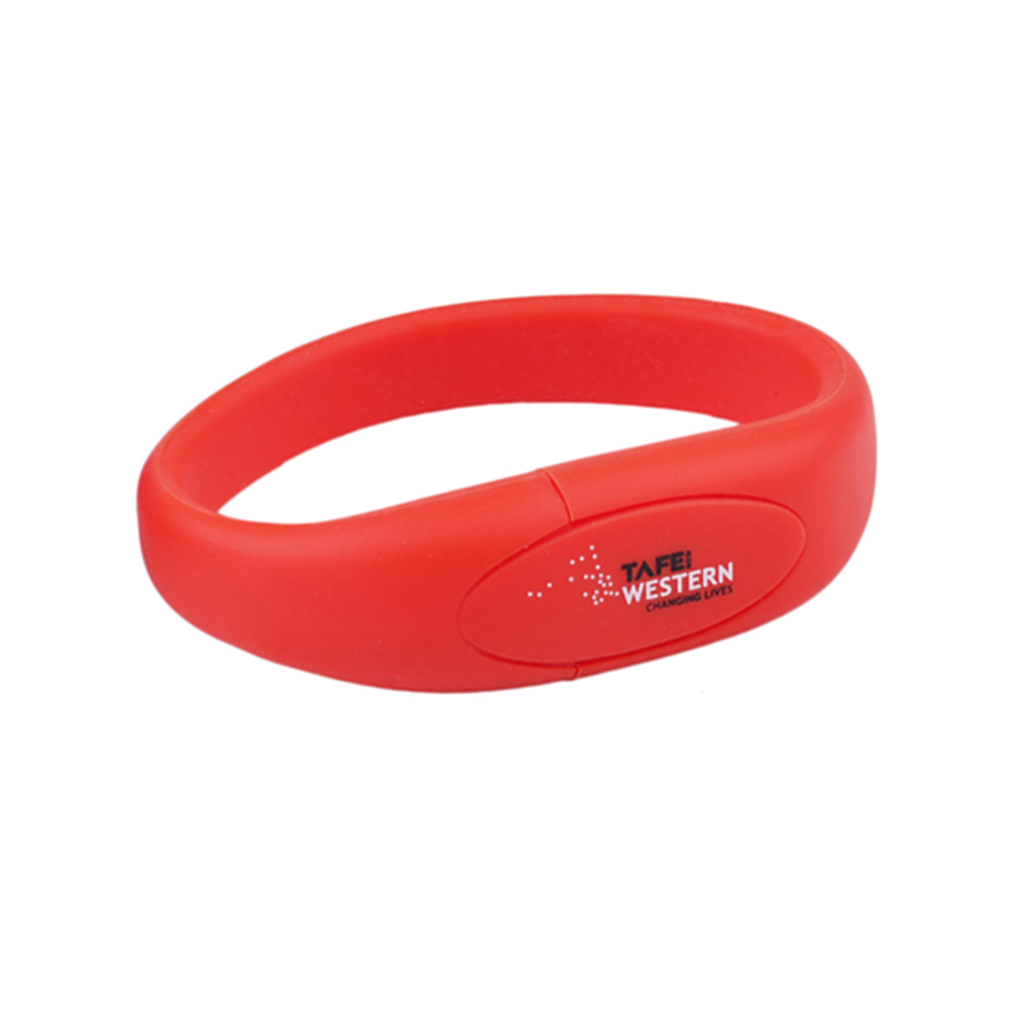 Oval Silicone Wristband Flash Drive - Image 4