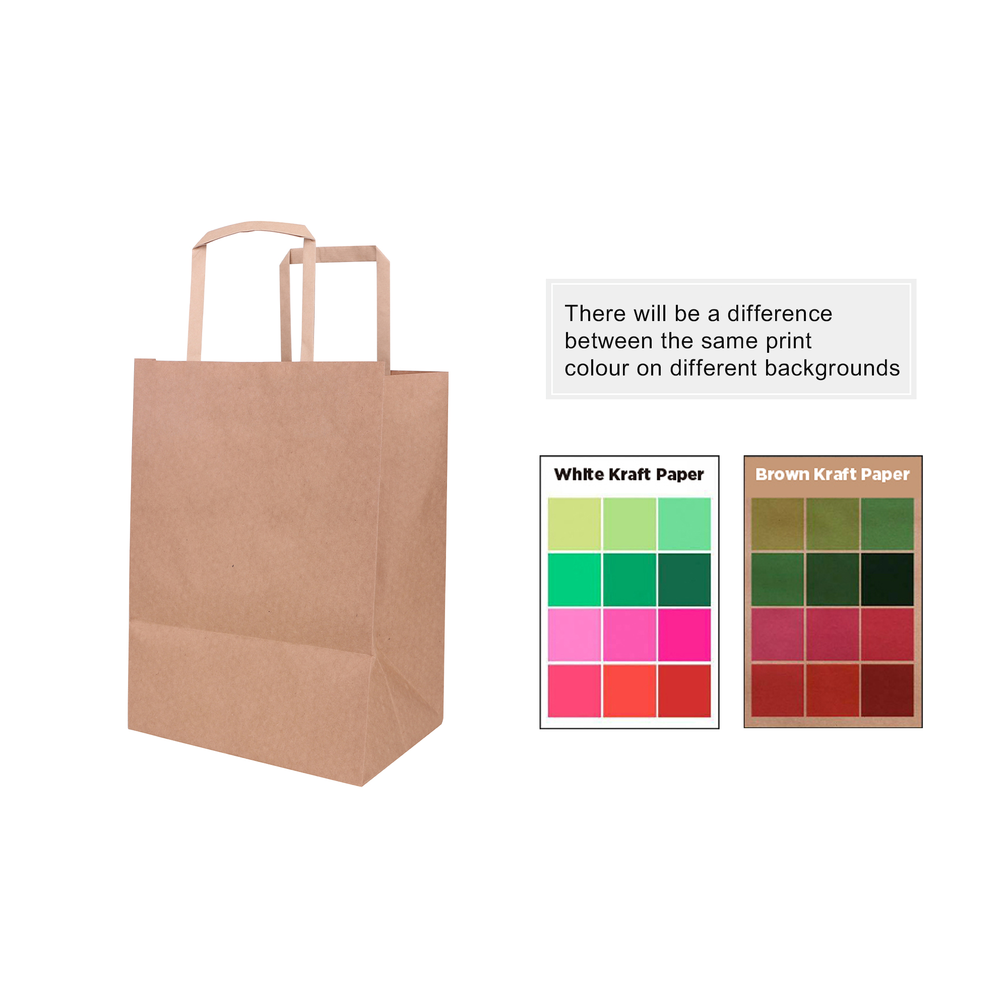Flat Handle Kraft Paper Bag(175x240x110mm) - Image 3
