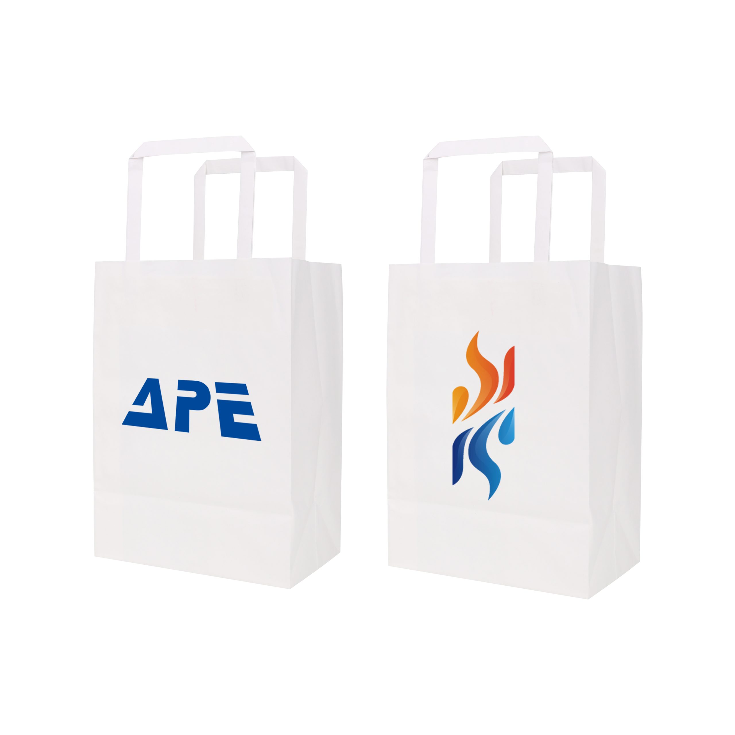 Flat Handle Kraft Paper Bag(175x240x110mm) - Image 2