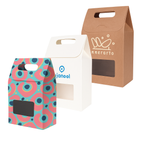 Die cut Handle Bag with Window(135x200x75mm )