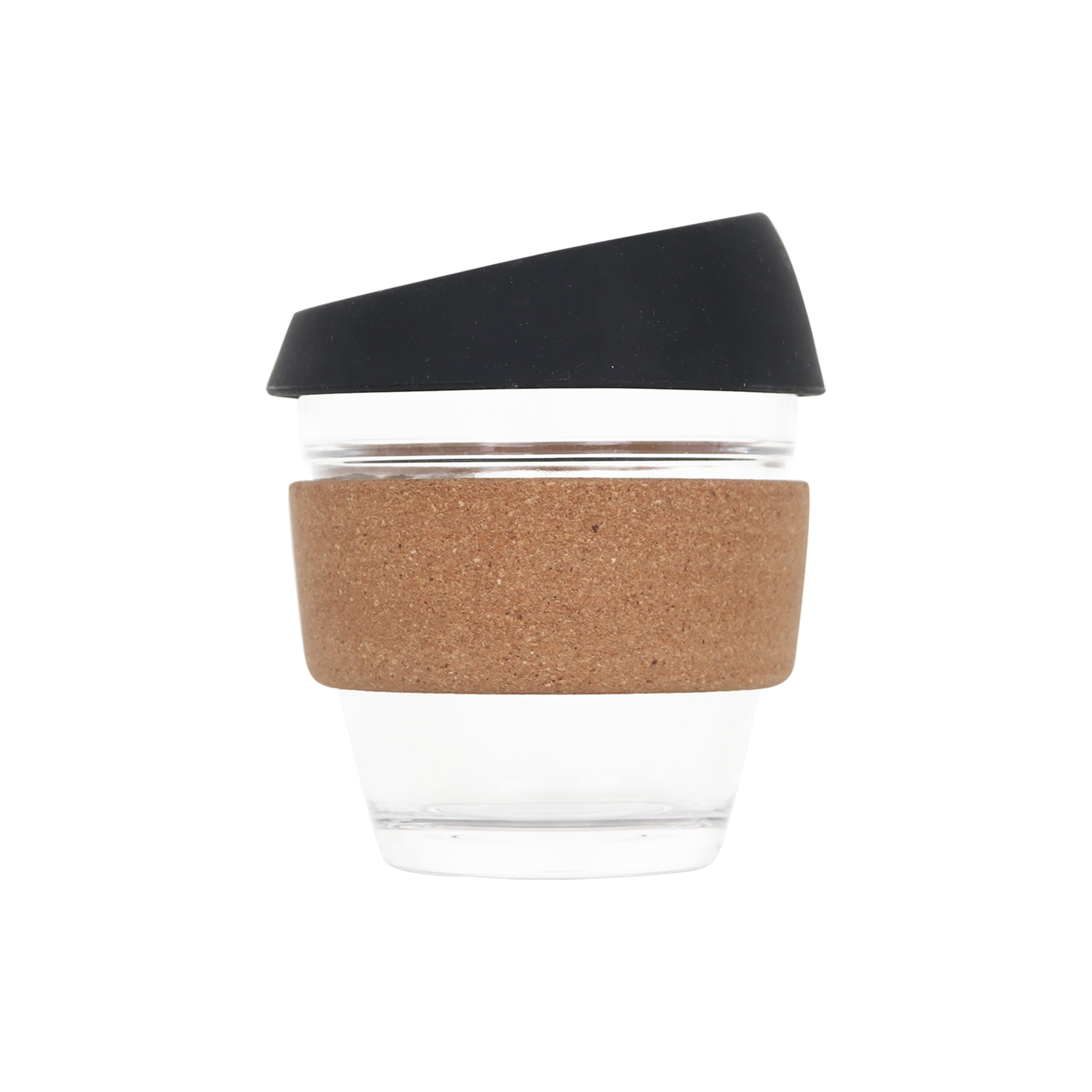 8 OZ Reusable Glass Coffee Cup with Cork Band - Image 8