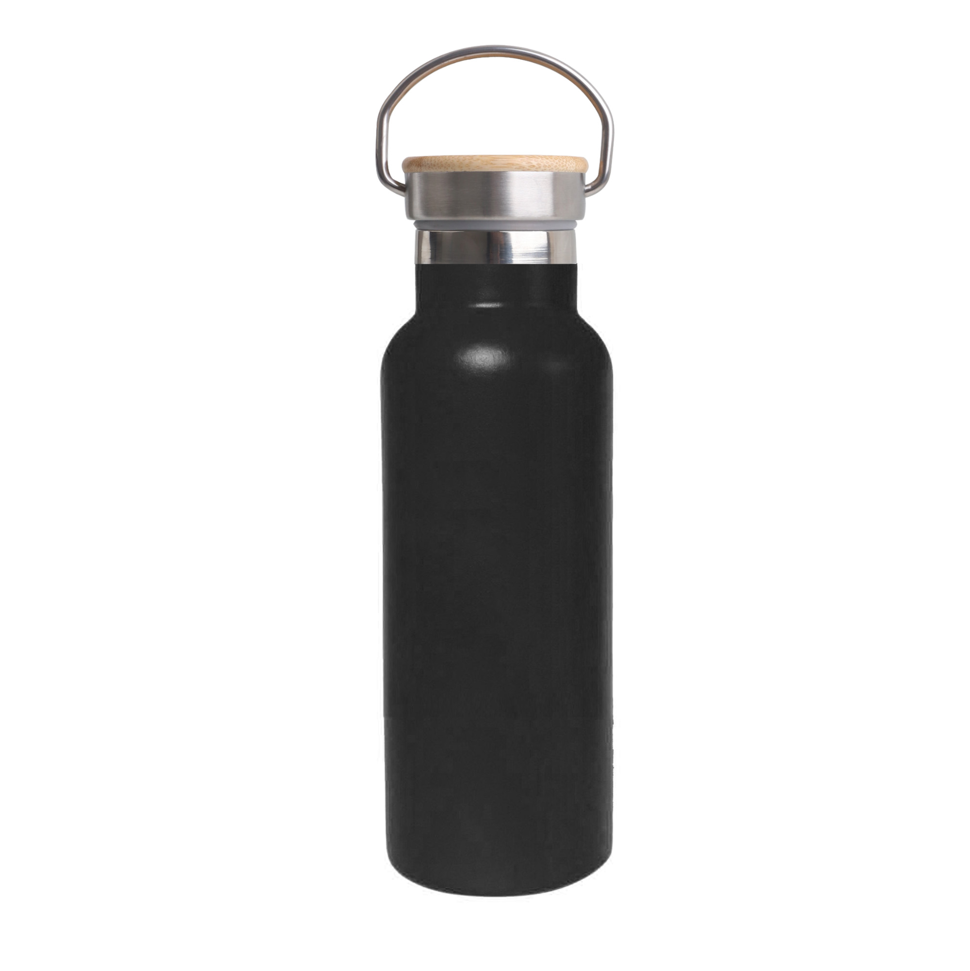 500ml Double Wall Vacuum Bottle with Bamboo Lid - Image 7