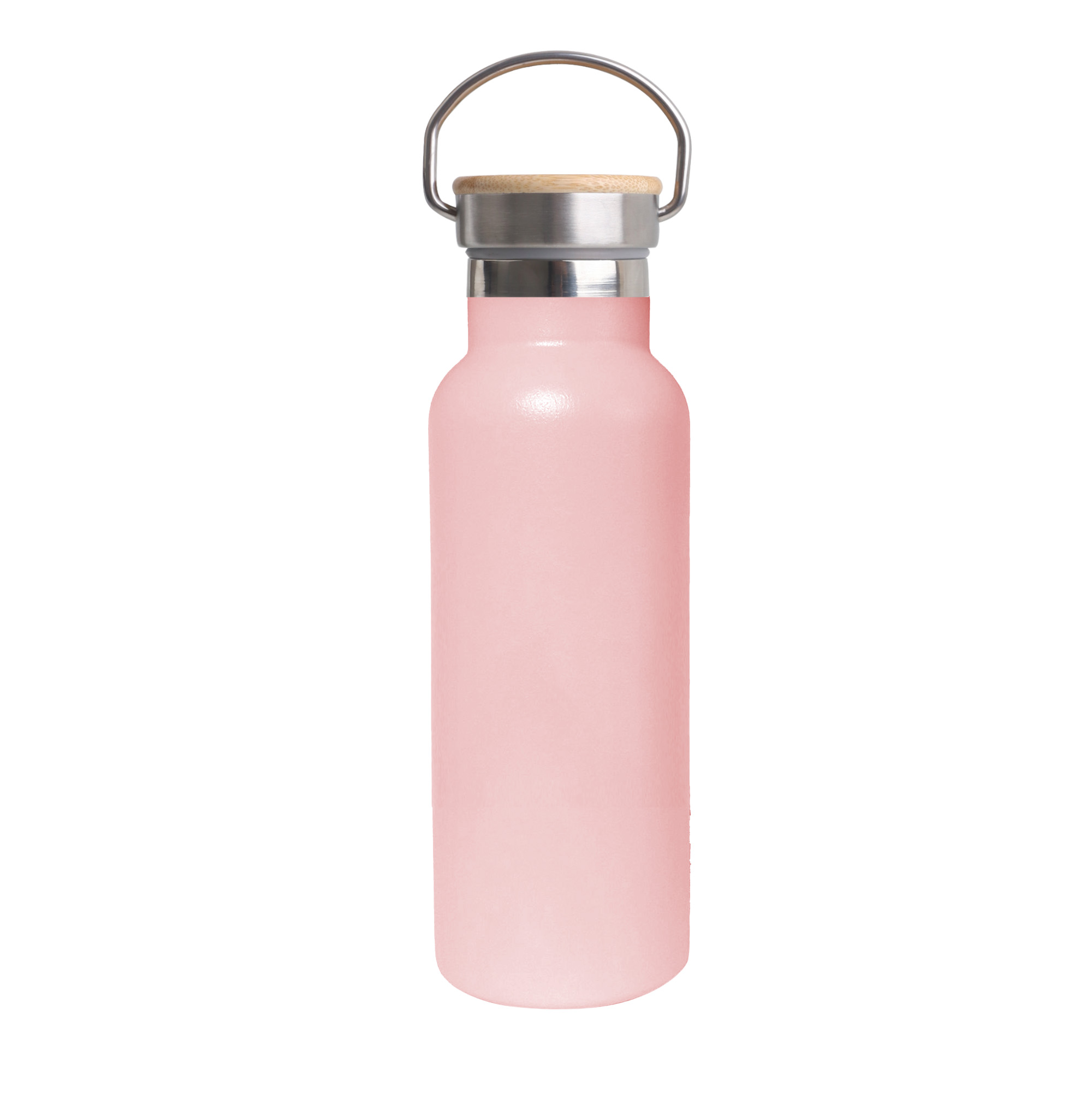 500ml Double Wall Vacuum Bottle with Bamboo Lid - Image 3