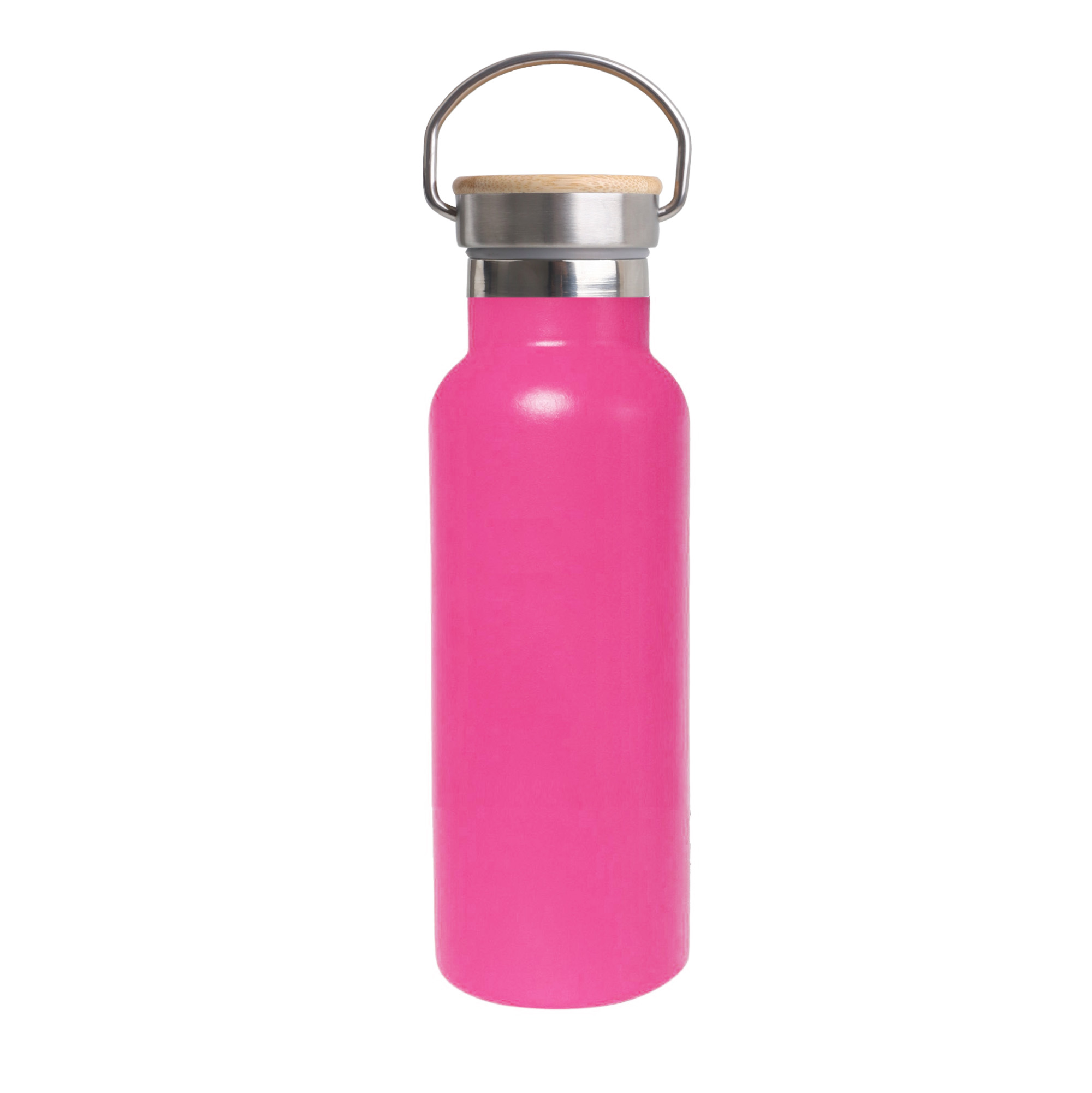 500ml Double Wall Vacuum Bottle with Bamboo Lid - Image 5