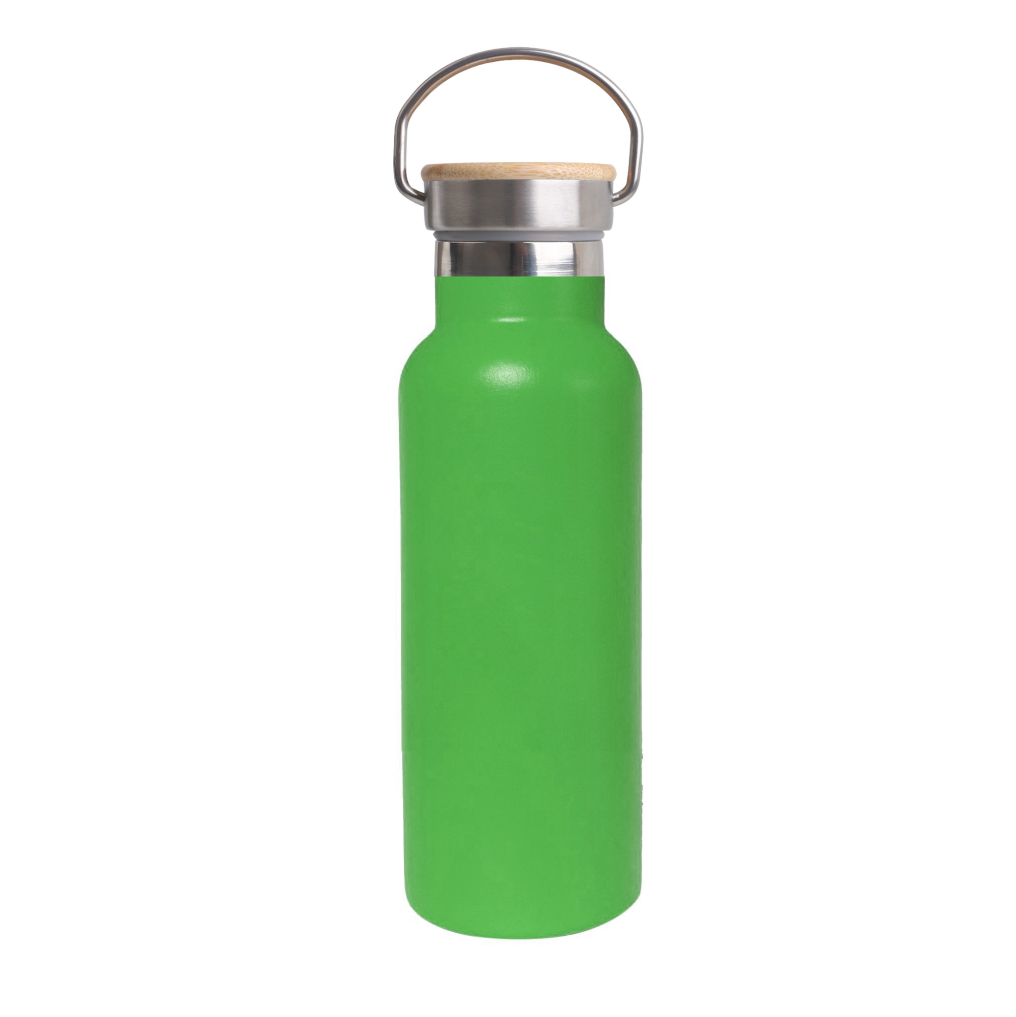 500ml Double Wall Vacuum Bottle with Bamboo Lid - Image 2