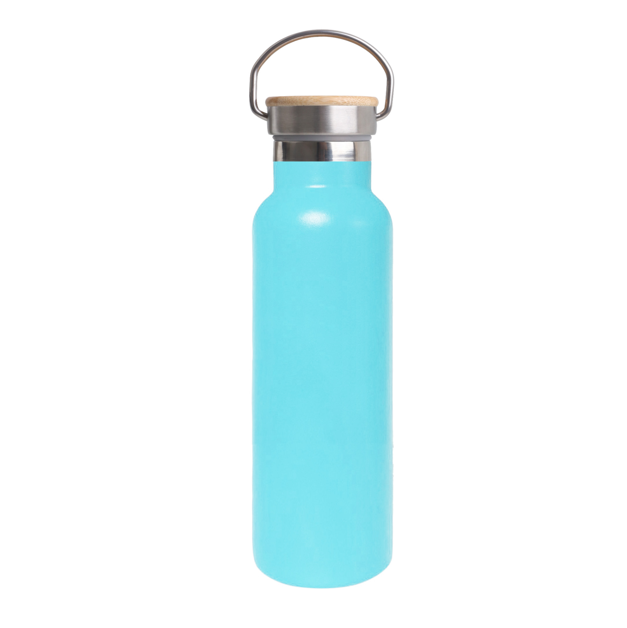 600ml Double Wall Vacuum Bottle with Bamboo Lid - Image 9