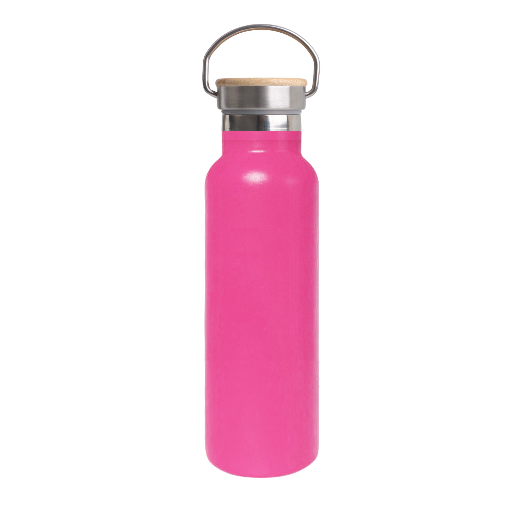 600ml Double Wall Vacuum Bottle with Bamboo Lid - Image 5