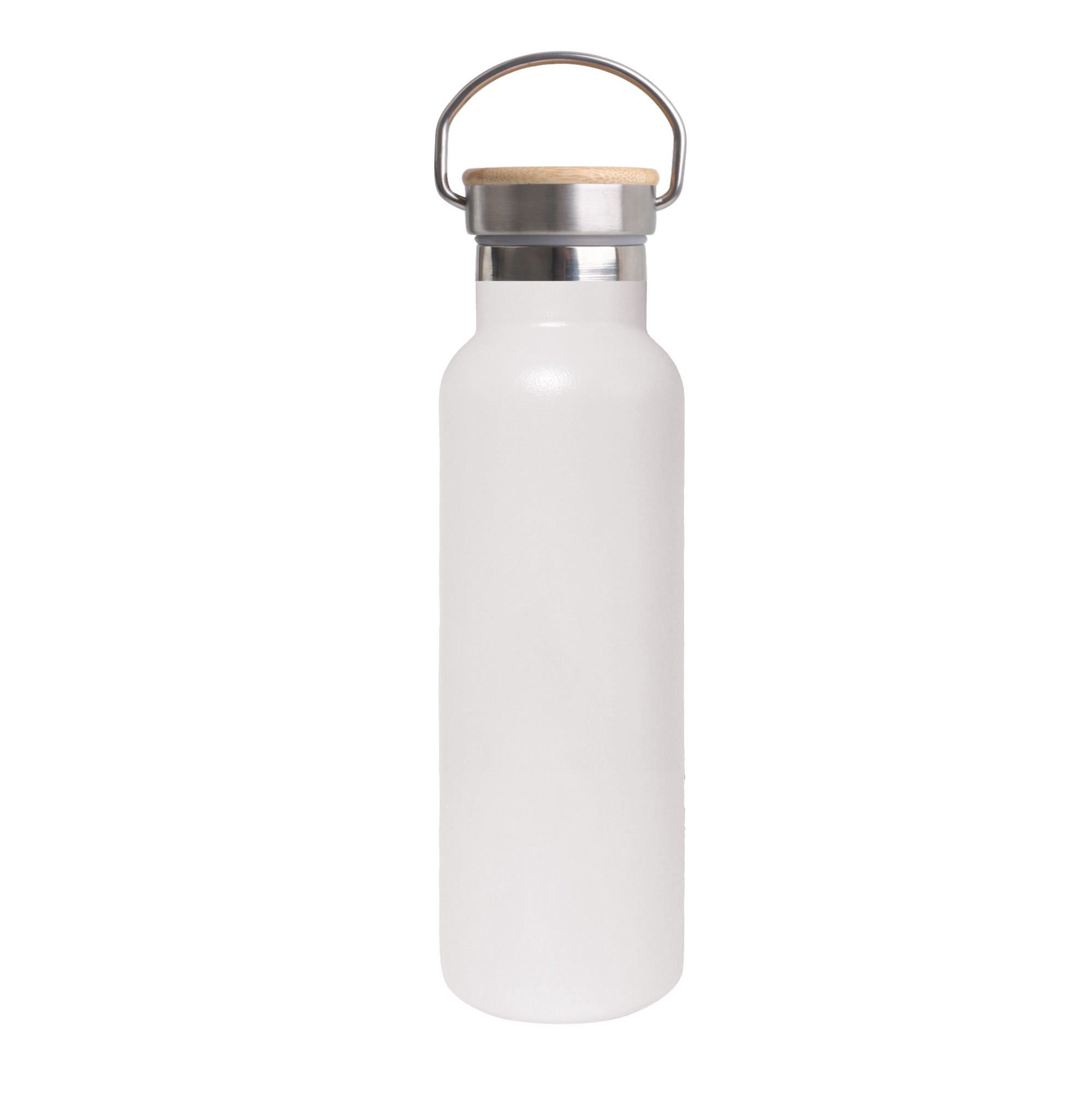 600ml Double Wall Vacuum Bottle with Bamboo Lid - Image 8