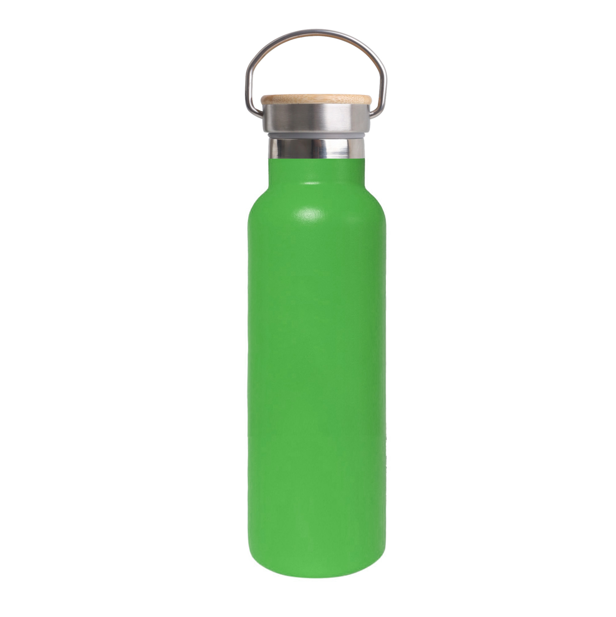 600ml Double Wall Vacuum Bottle with Bamboo Lid - Image 4