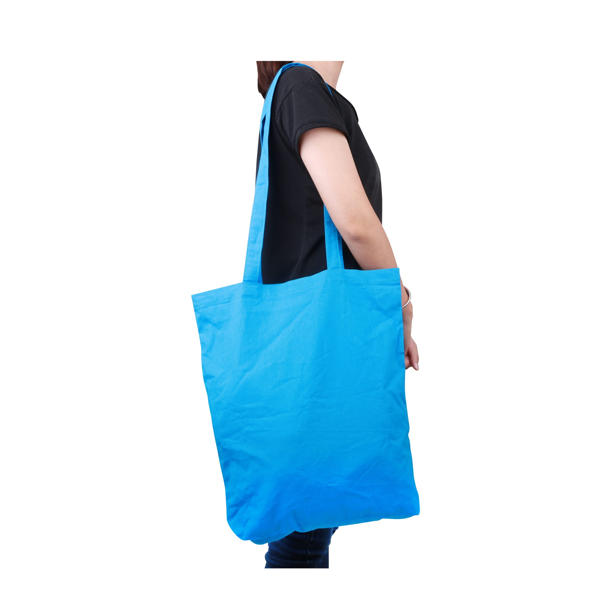 140gsm Coloured Long Handle Cotton Bag - Image 9