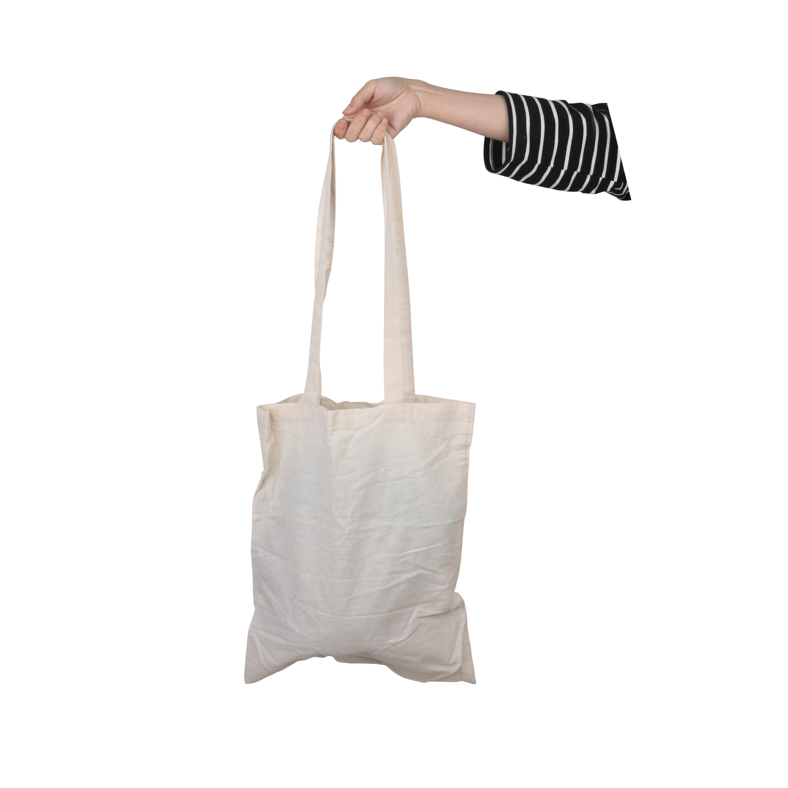 140gsm Long Handle Calico Bag - Image 3