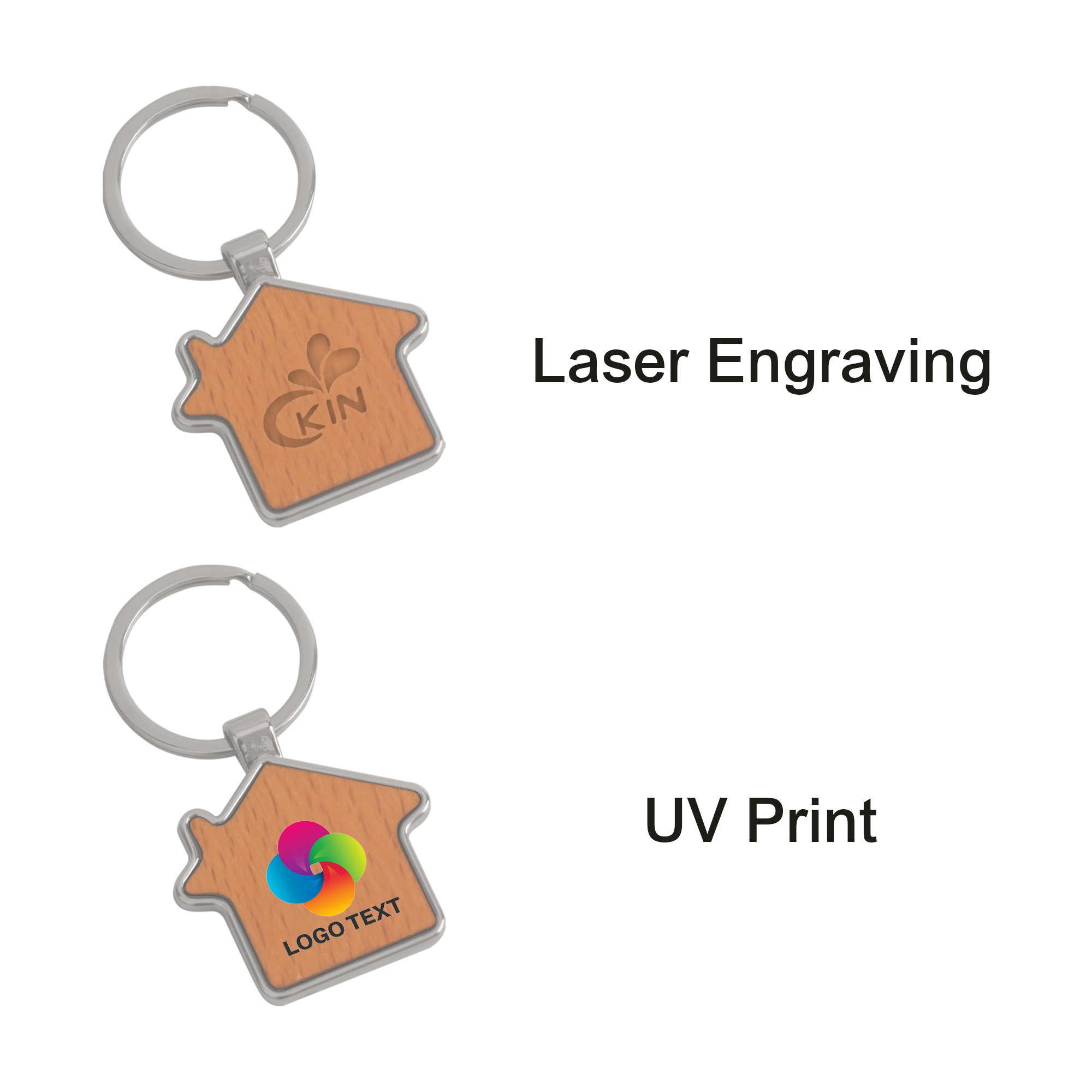 House Wooden Keyring - Image 5