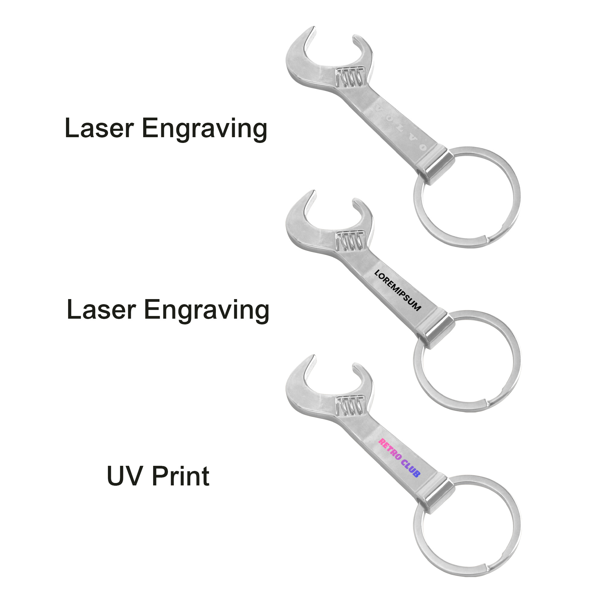 Wrench Metal Keyring Bottle Opener - Image 5