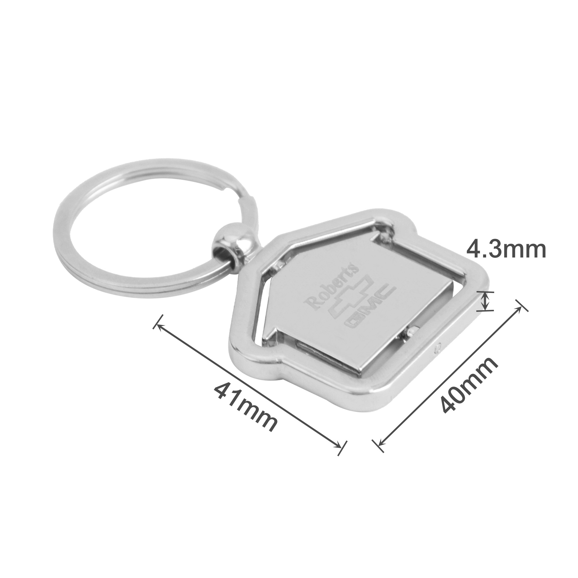 Spinning House Metal Keyring - Image 2