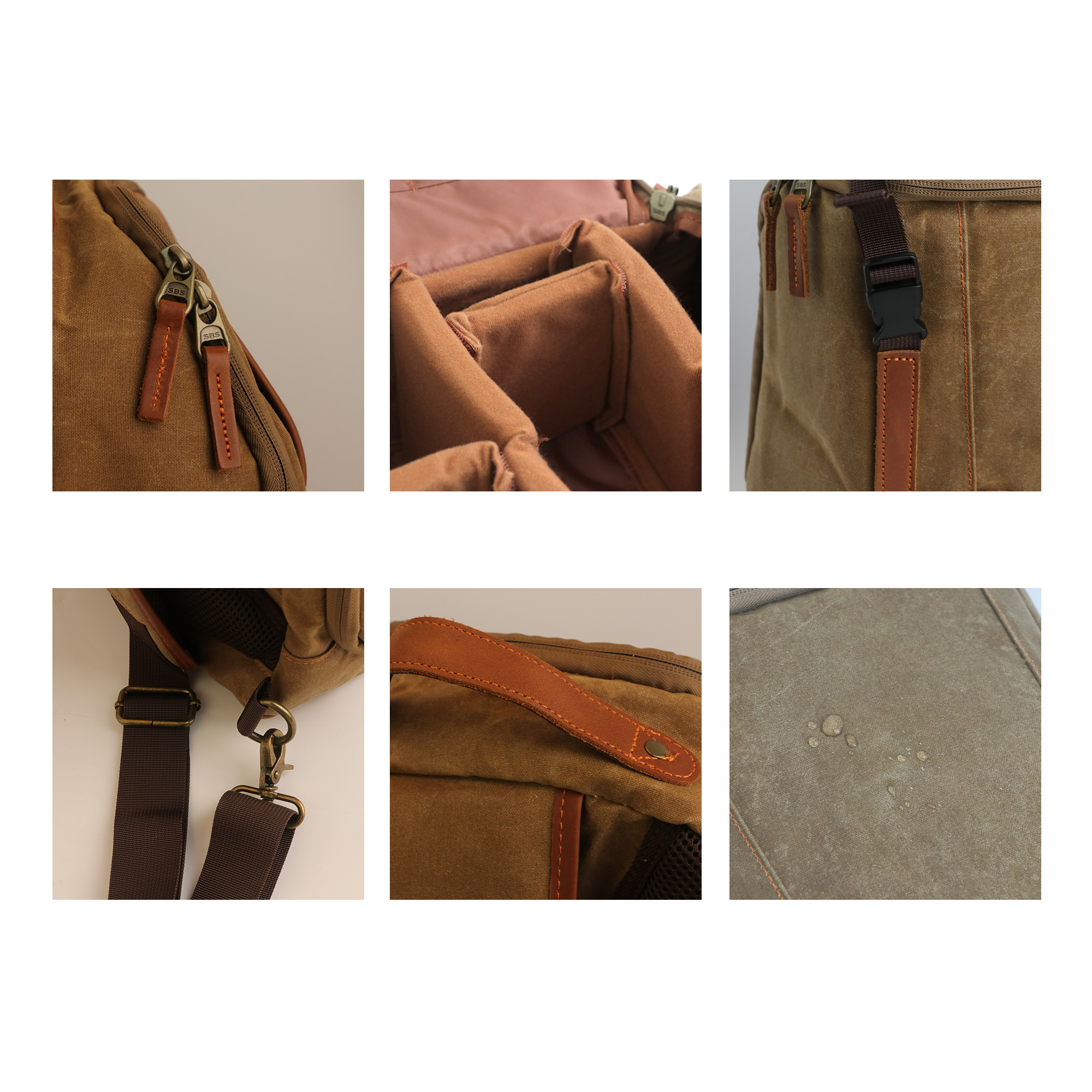 Waxed Canvas Camera Sling Bag - Image 8