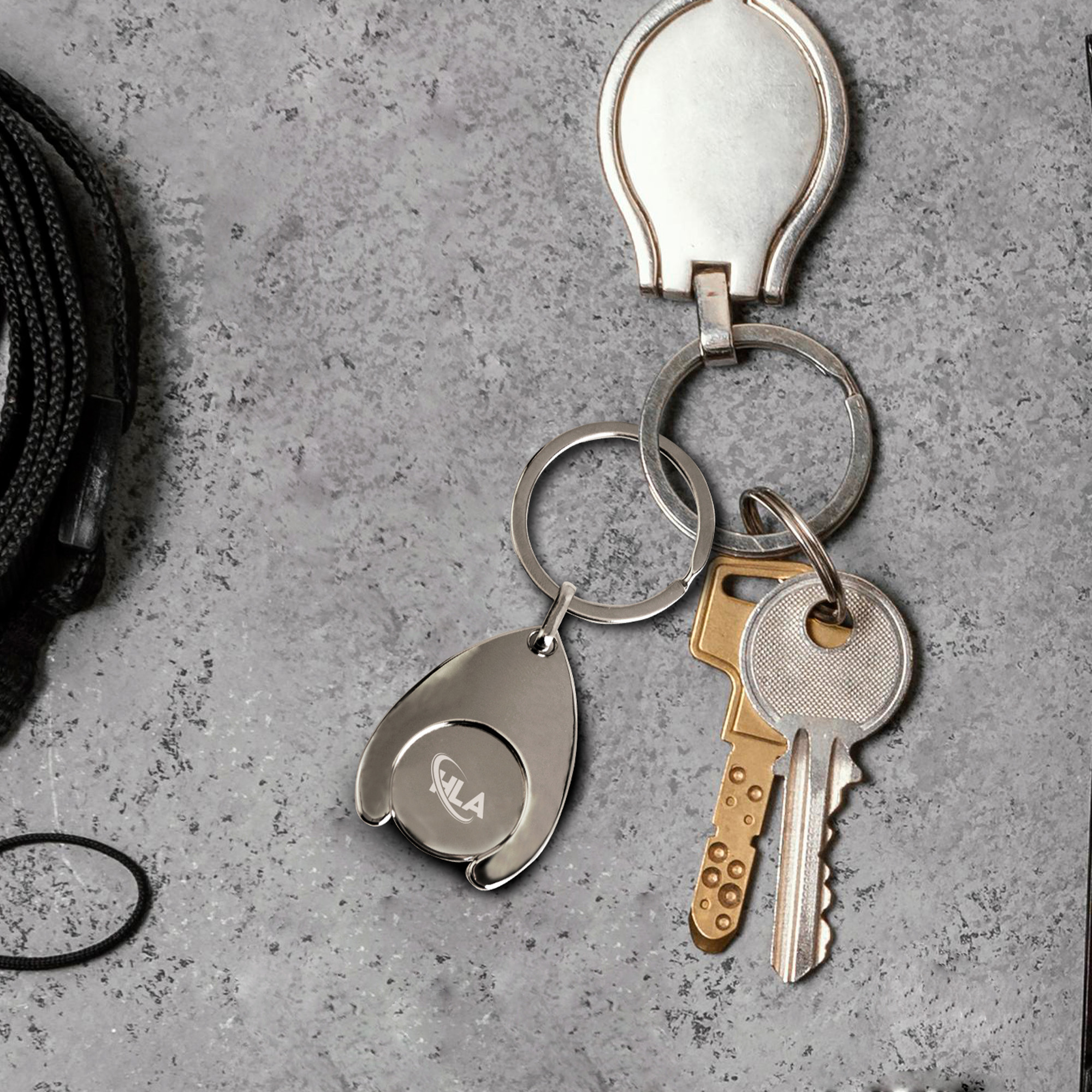 Teardrop Trolley Coin Keyring - Image 8