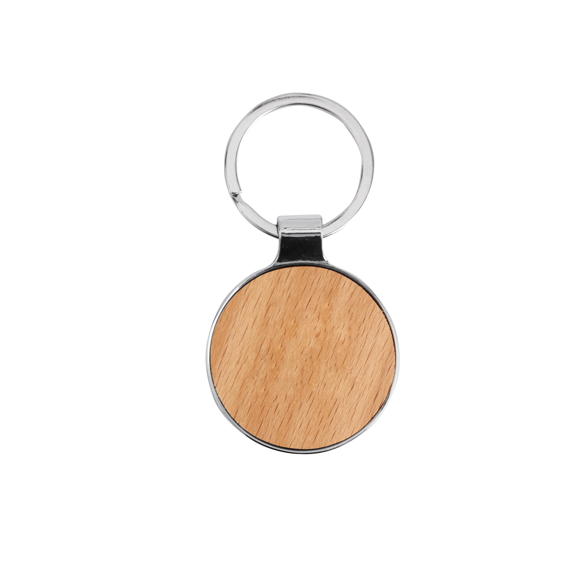 Round Wooden Keyring - Image 2