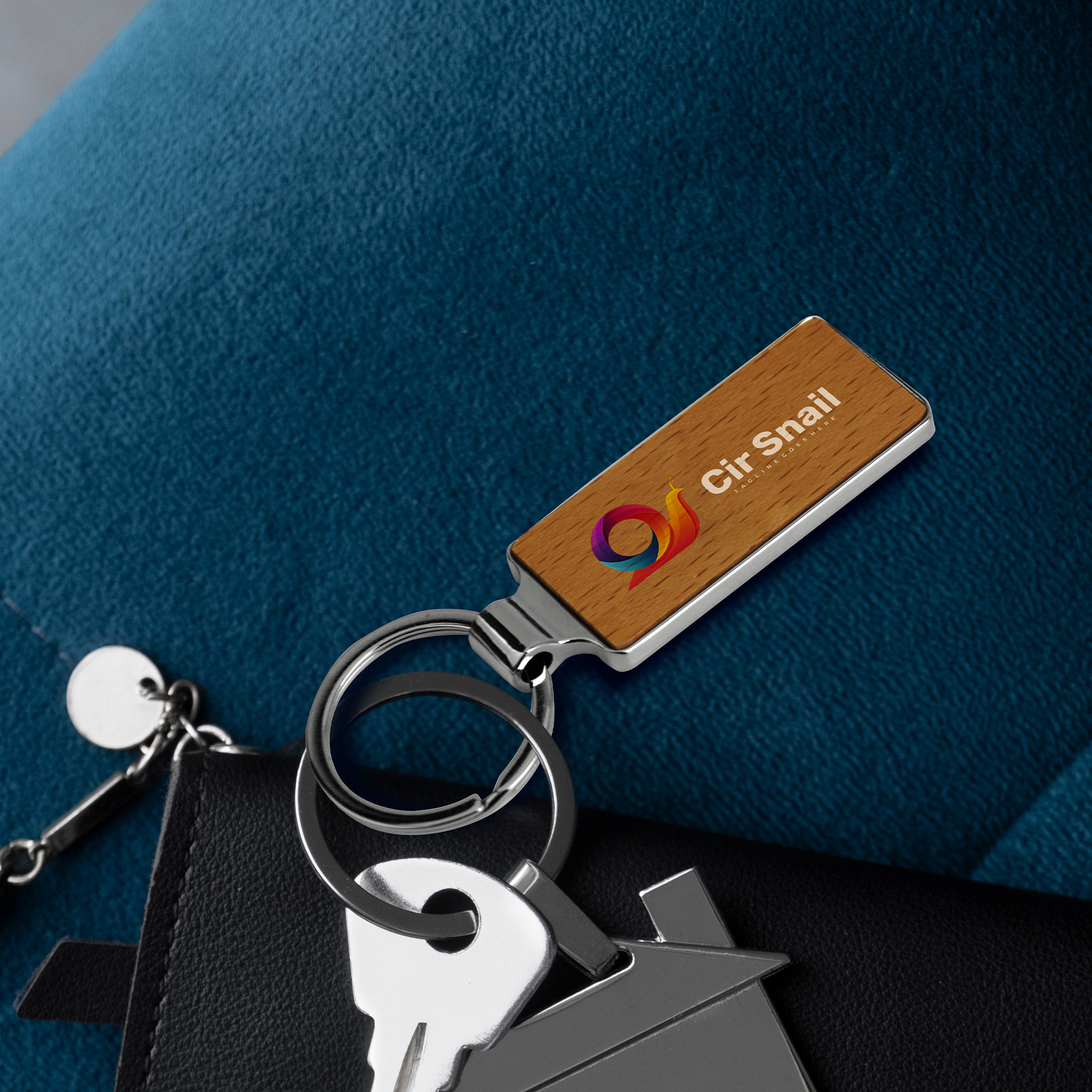 Rectangle Wooden Keyring - Image 7