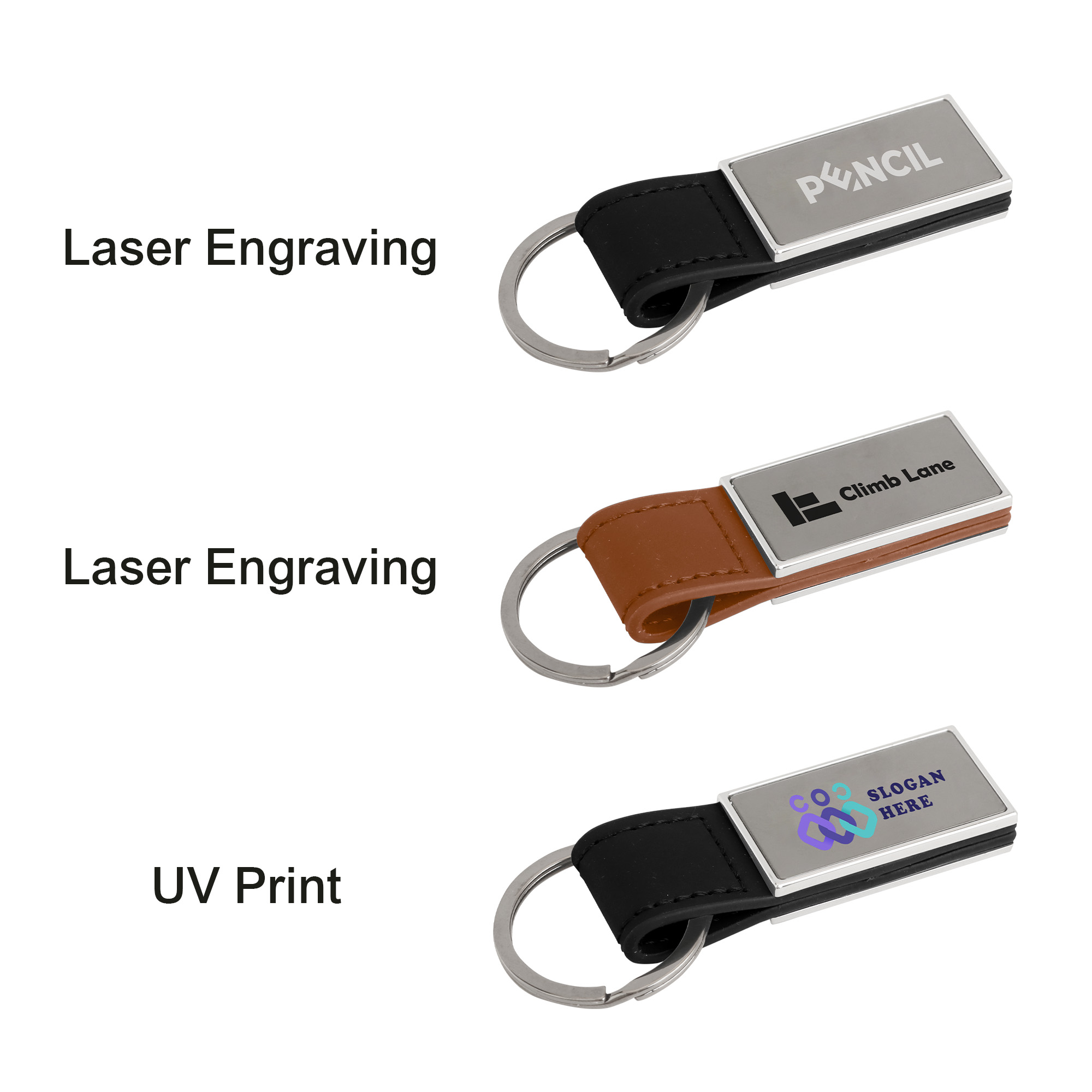PU Leather Metal Keyring C - Image 5