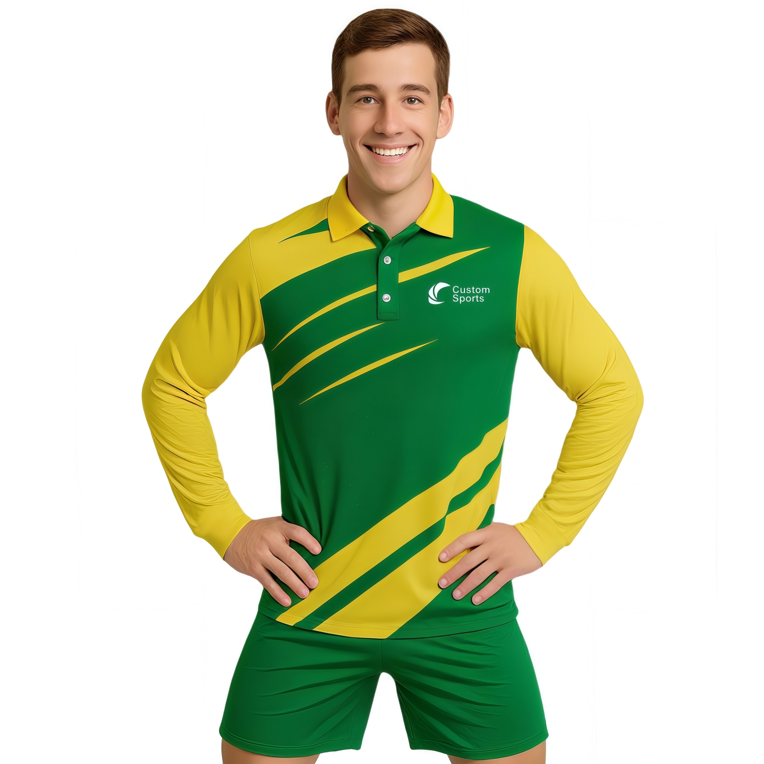 100% Poly Micro Mesh Sublimated Basic Long Sleeves POLO - Image 2