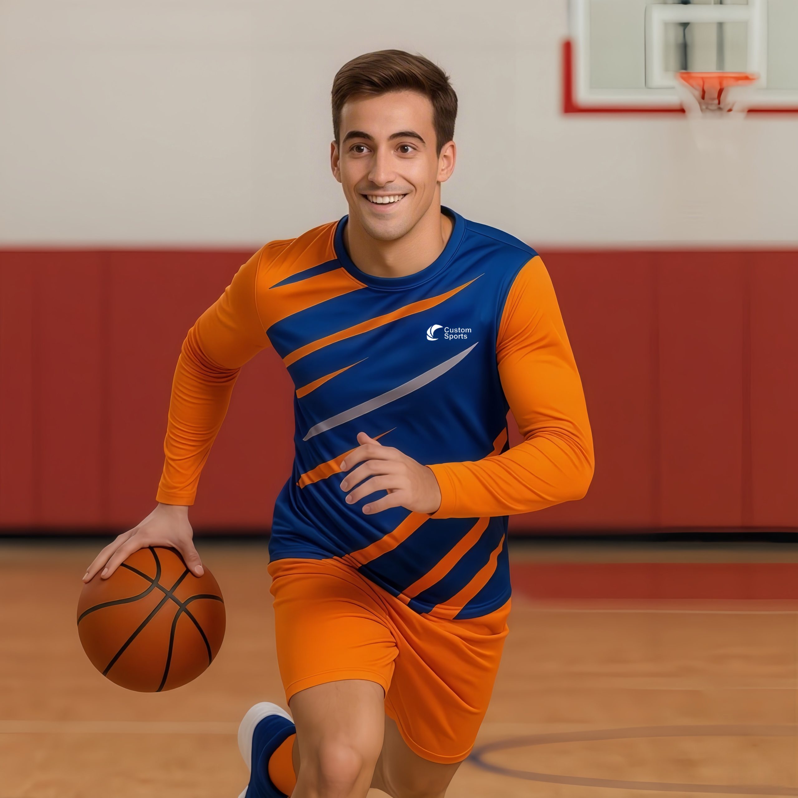 100% Poly Milk Silk Sublimated Sports Long Sleeves Shirt - Image 3