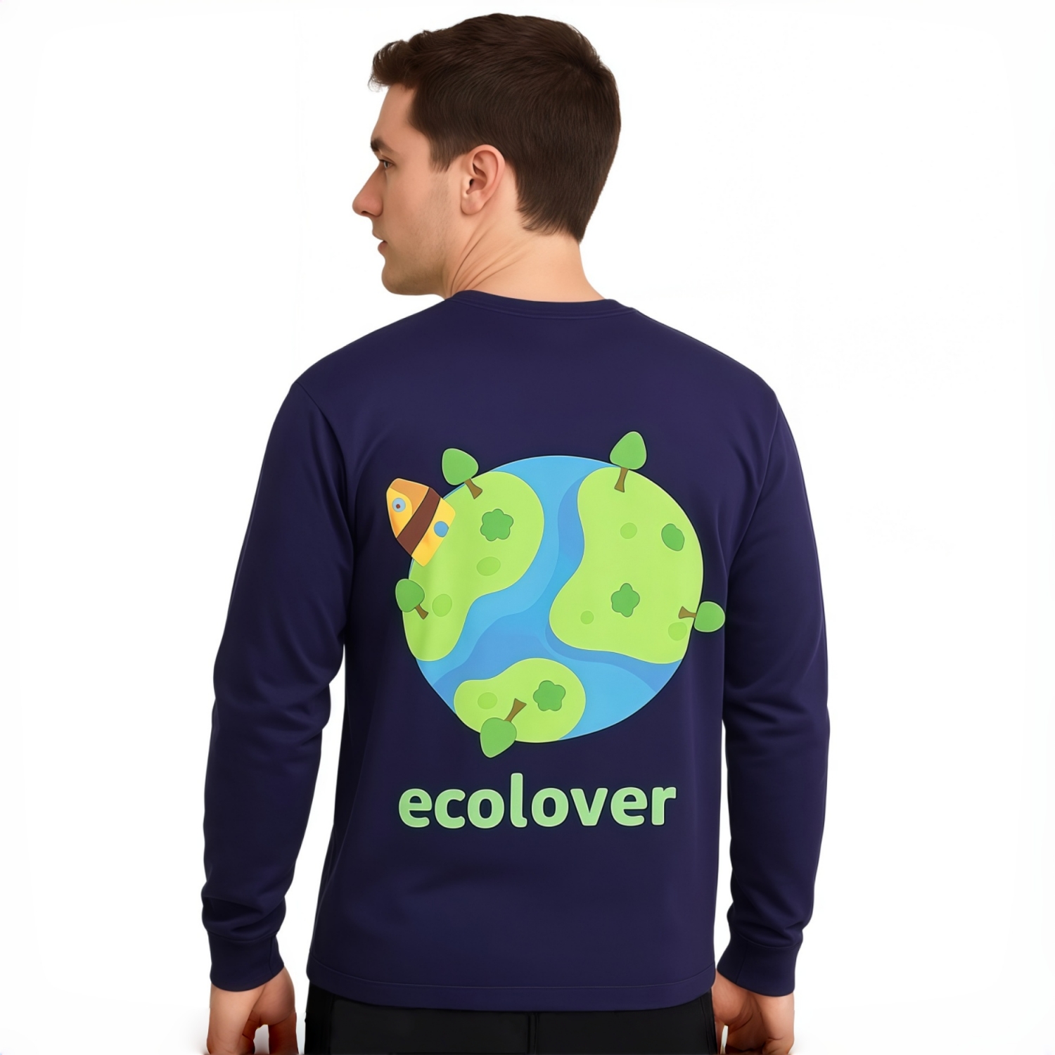 Unisex Adults RPET Micro Mesh Sublimated V-Neck Long Sleeves Shirt - Image 2
