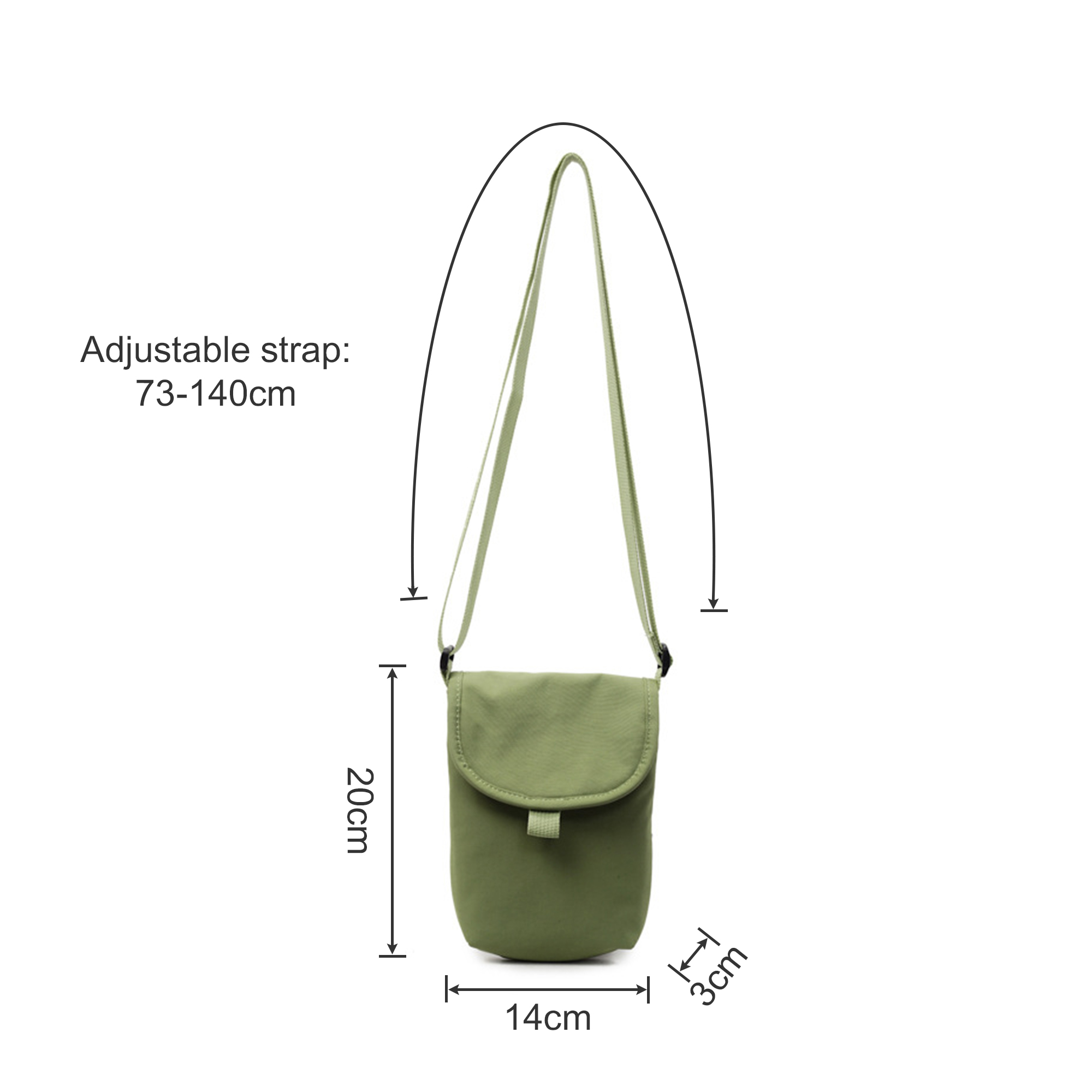 Small Size Canvas Shoulder Bag - Image 9