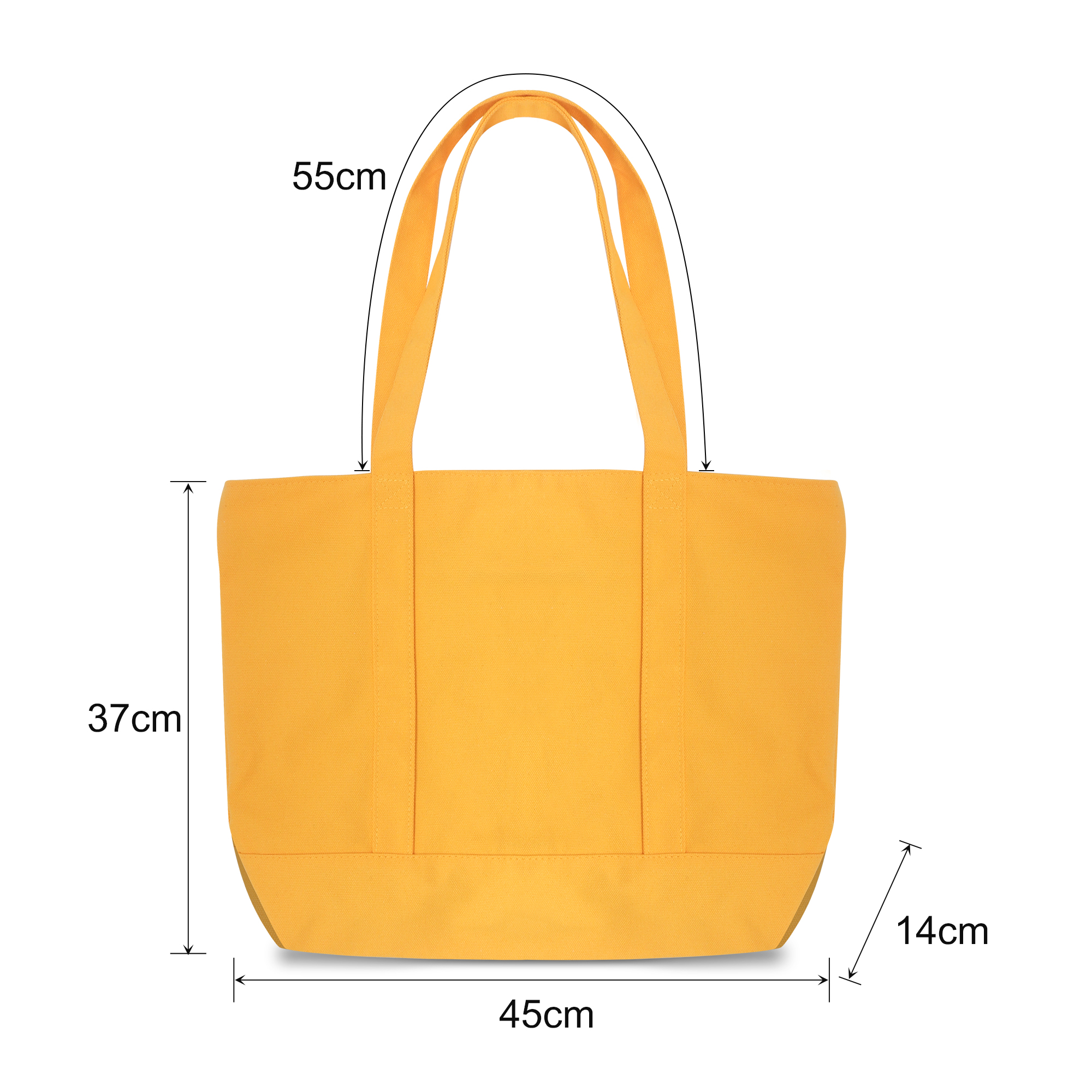 Canvas Zippered Tote Shoulder Bag - Image 9