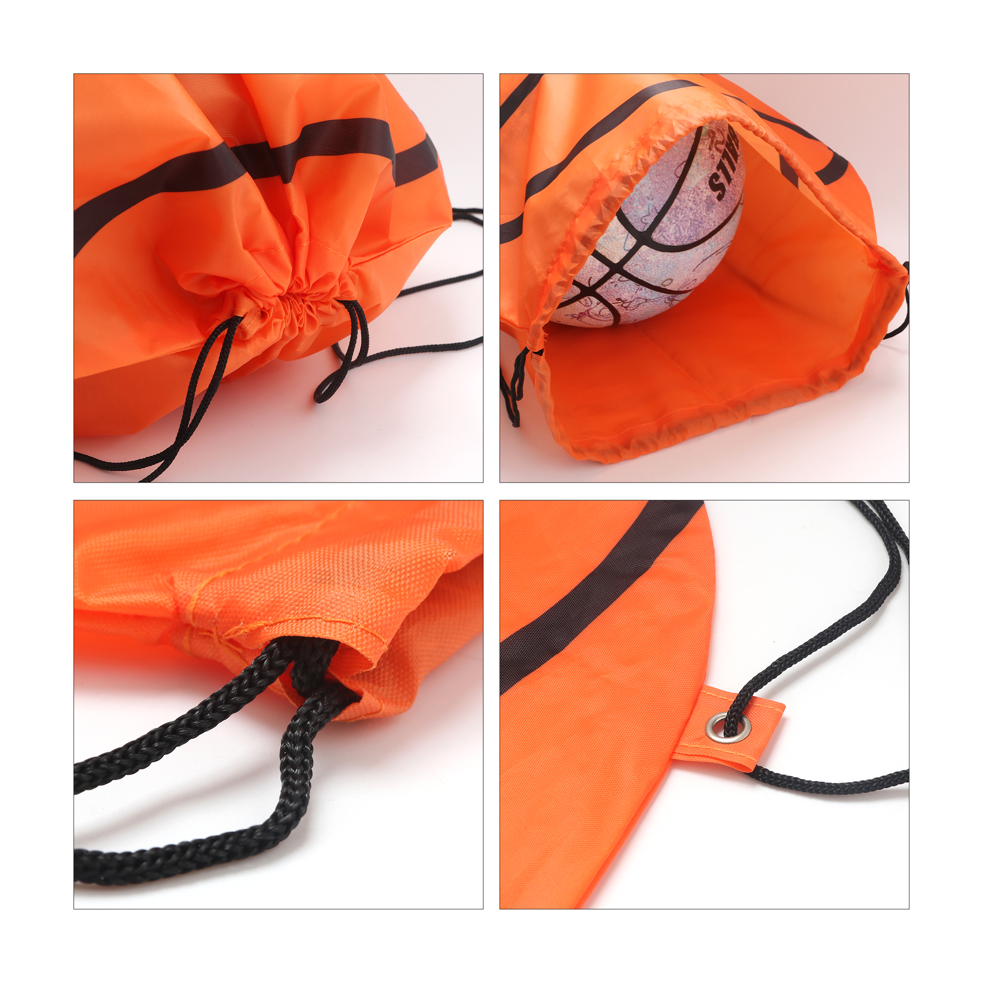 Ball Shaped Drawstring Backpack - Image 7