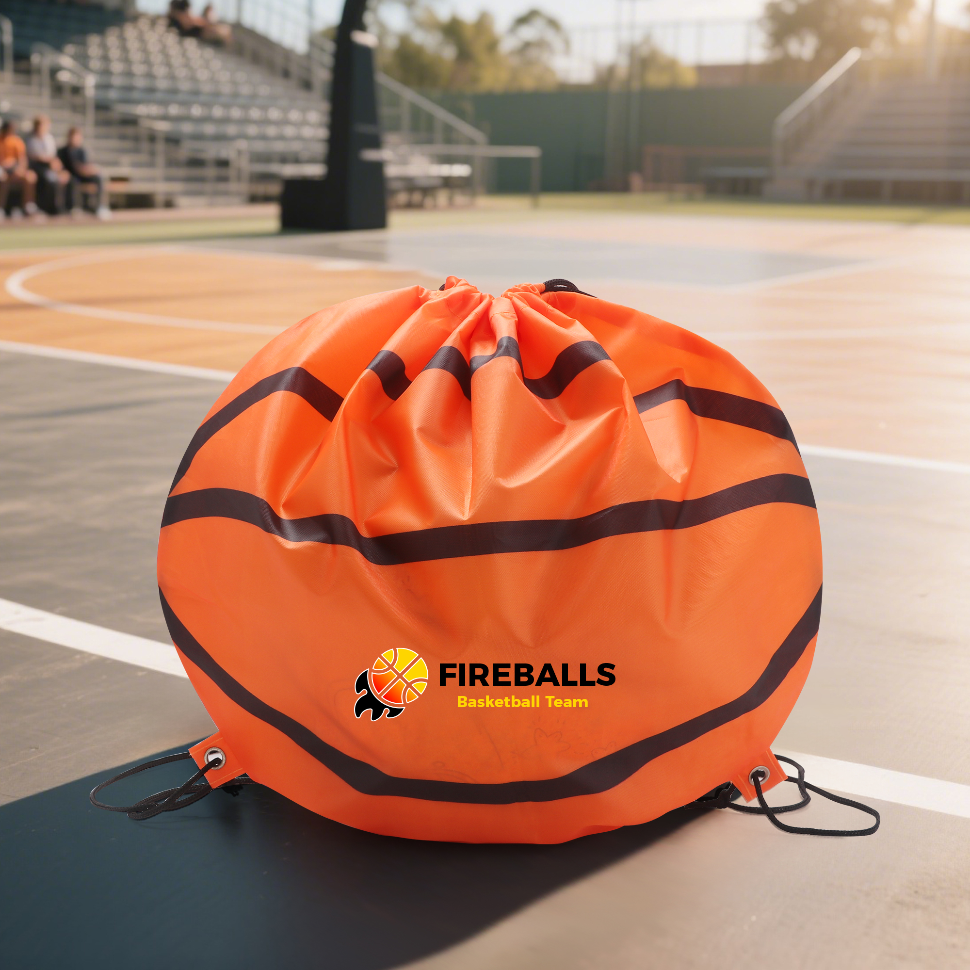 Ball Shaped Drawstring Backpack - Image 8