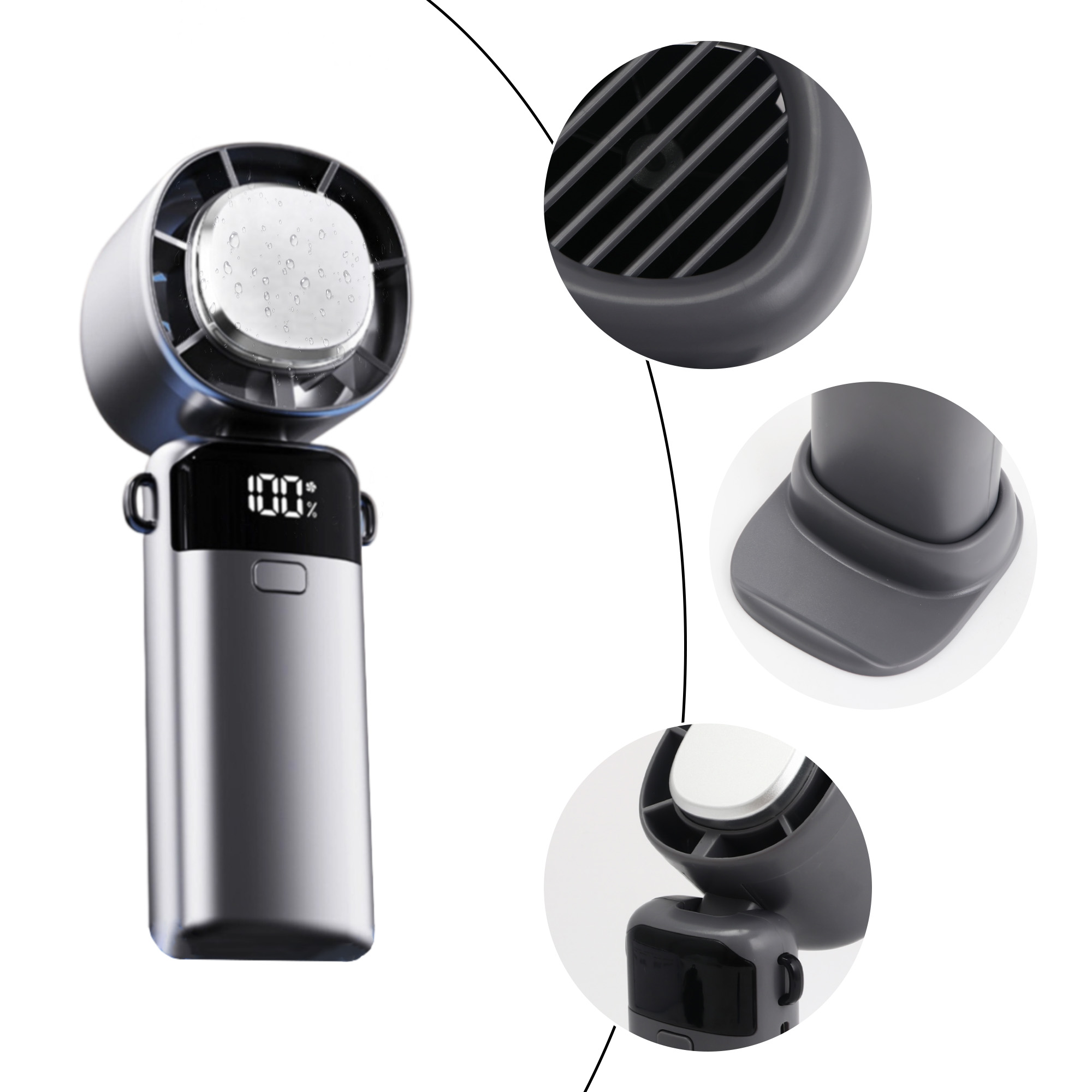 Portable Cooling Fan with Phone Stand - Image 10