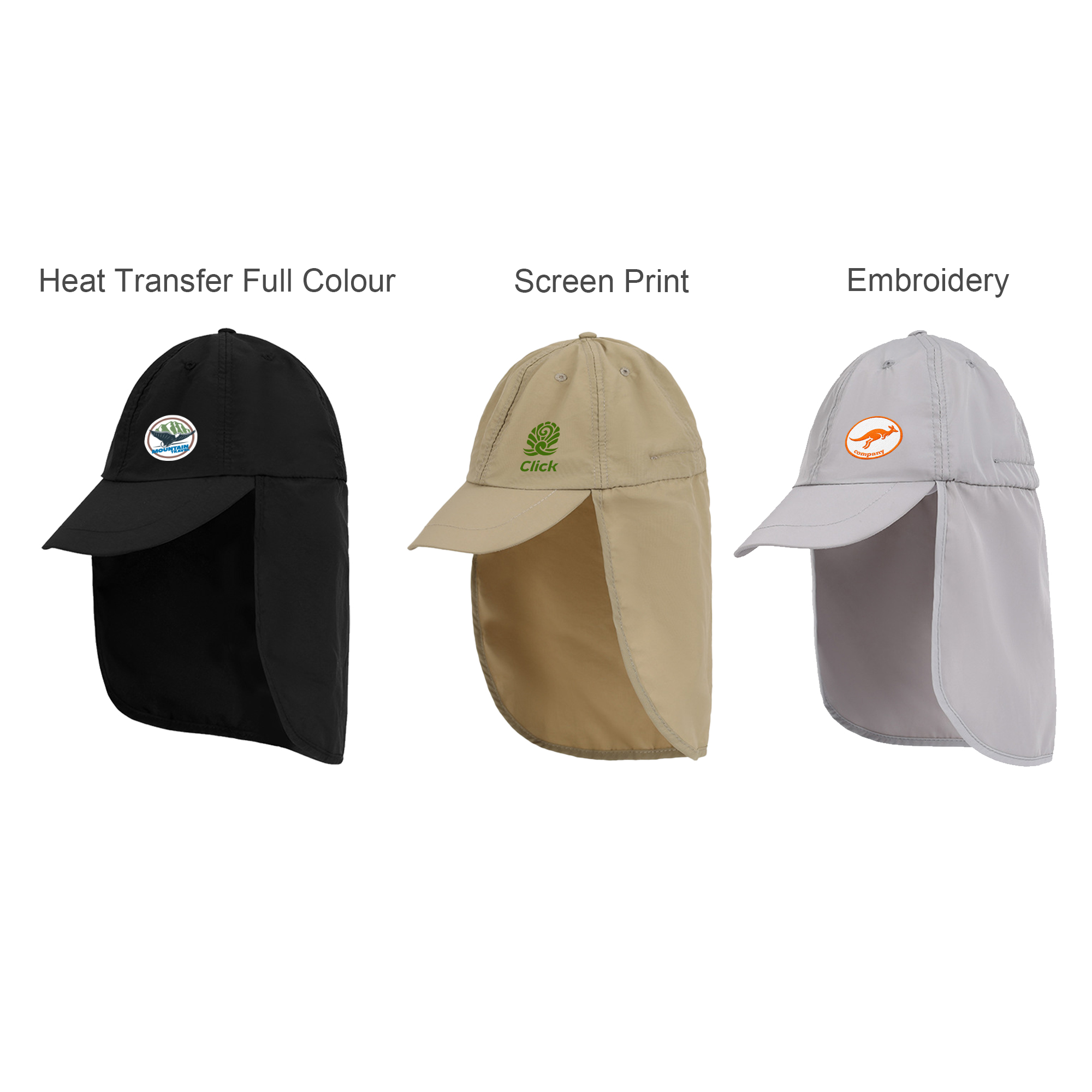 Baseball Cap with Neck Flap - Image 14