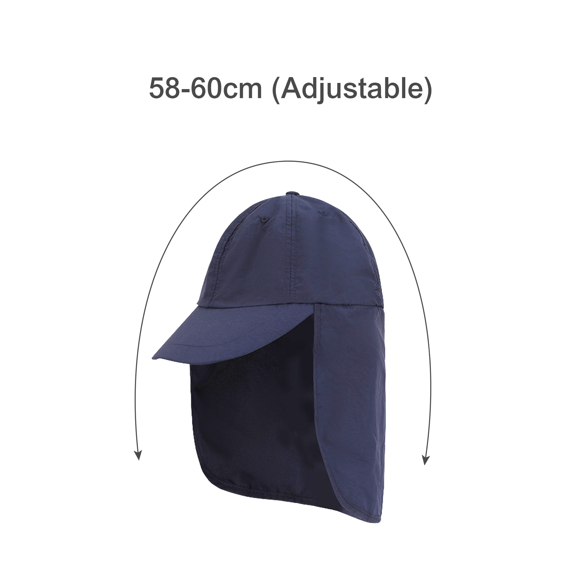 Baseball Cap with Neck Flap - Image 13