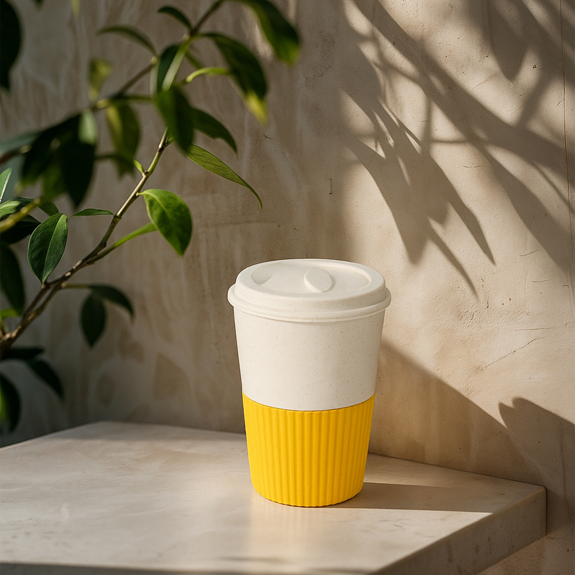 380ML Wheat Straw Water Cup with Lid - Image 9