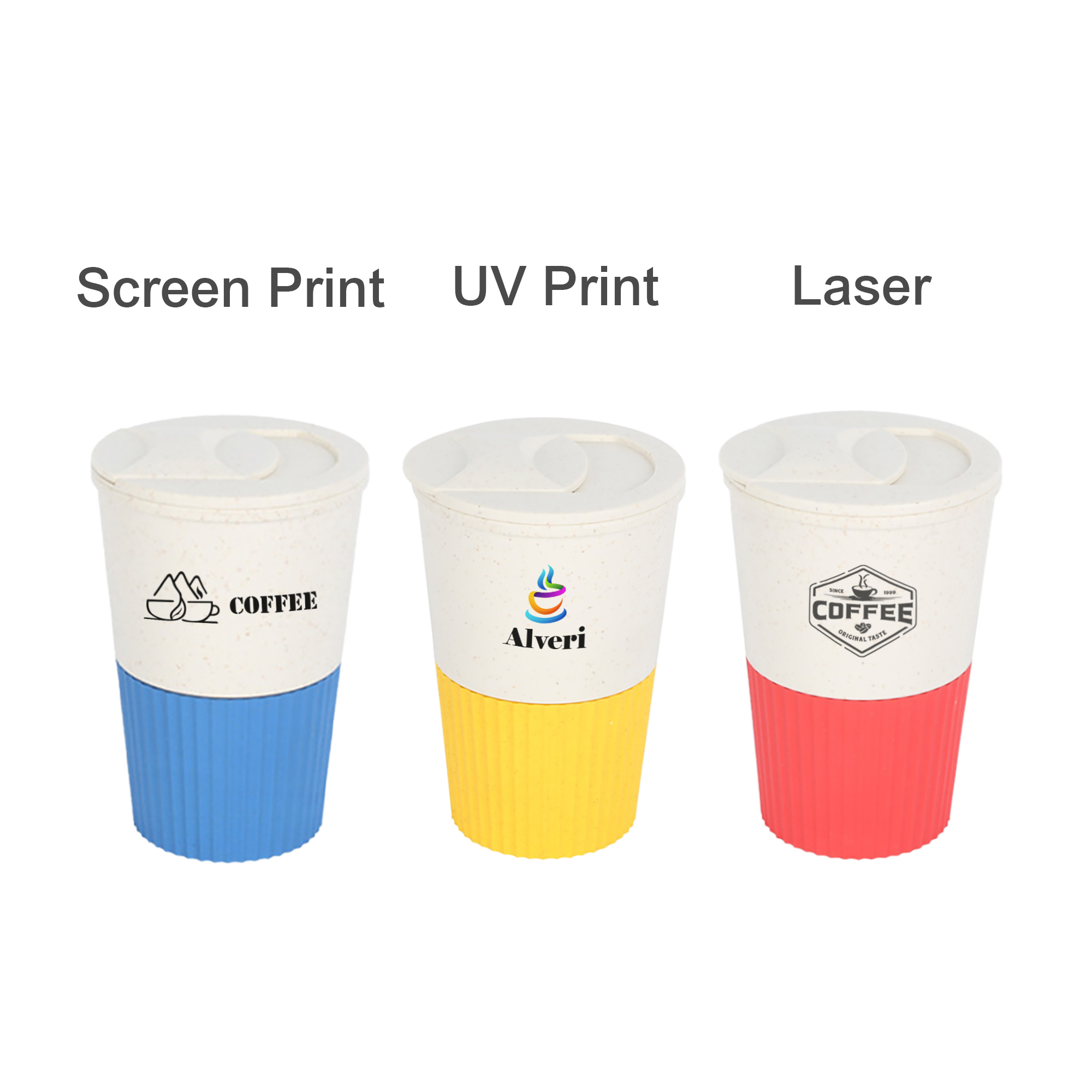 380ML Wheat Straw Water Cup with Lid - Image 6