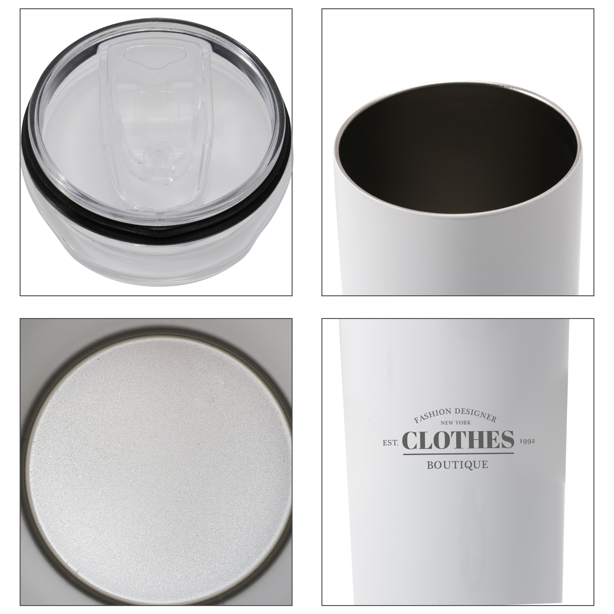 580ML U-shaped Double Wall Stainless Steel Cup with Lid - Image 10