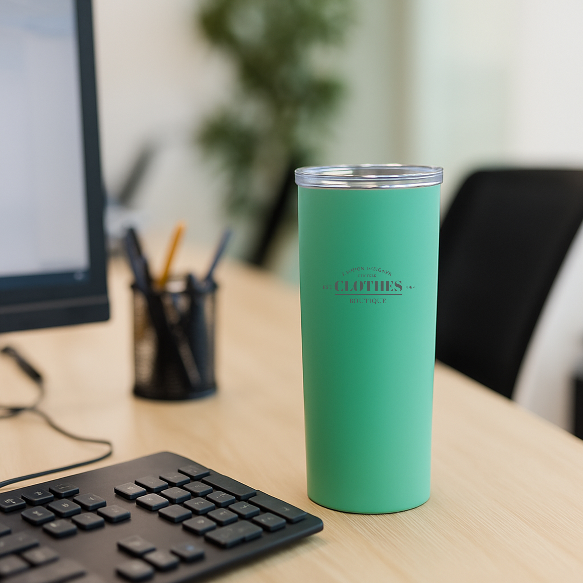 580ML U-shaped Double Wall Stainless Steel Cup with Lid - Image 12