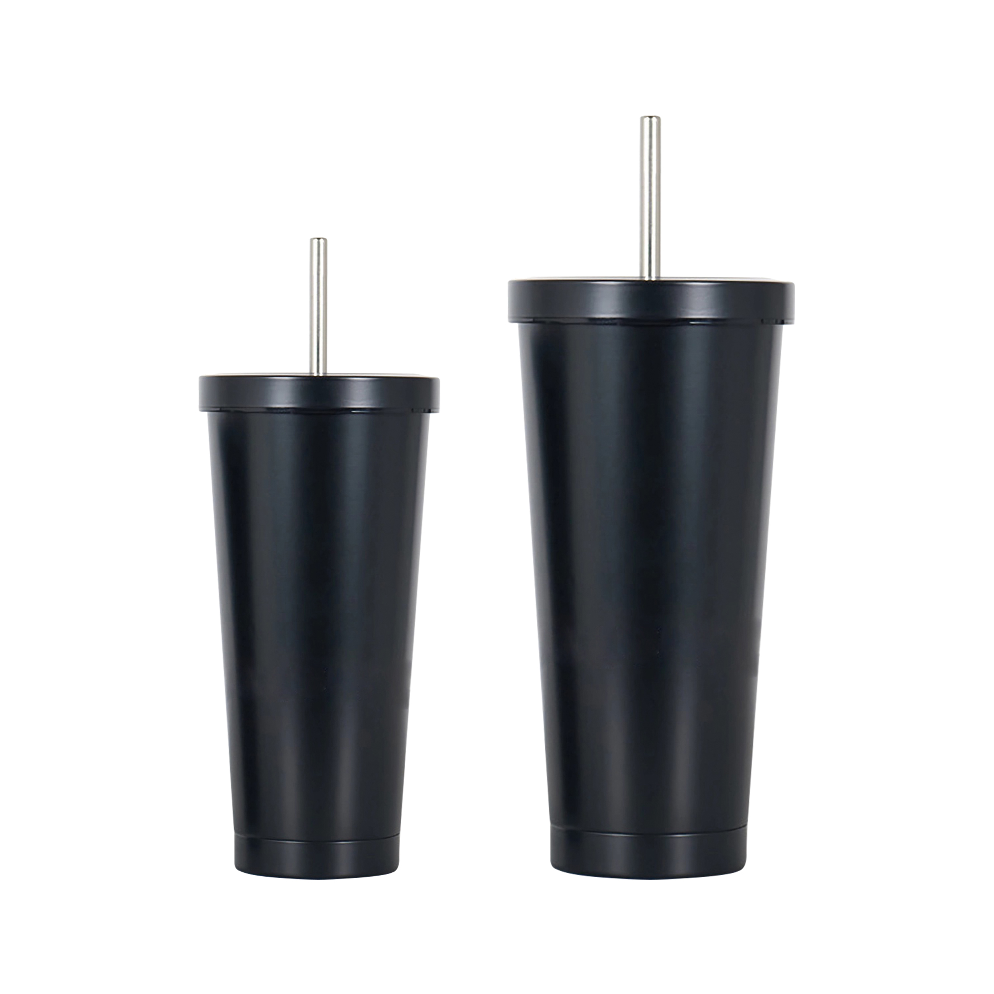 480ML/650ML Double Wall Stainless Steel Tumbler with Straw - Image 3