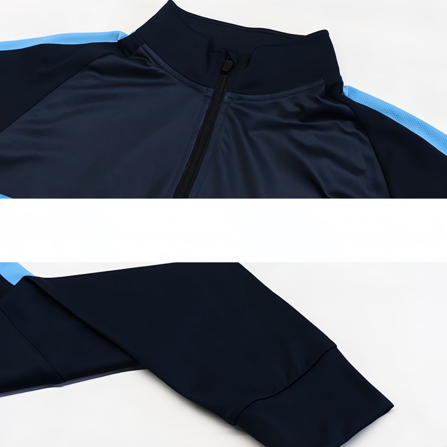 Polyester Spandex Sublimated High Stand-Up Collar 1/4 Zip Raglan Jacket - Image 5