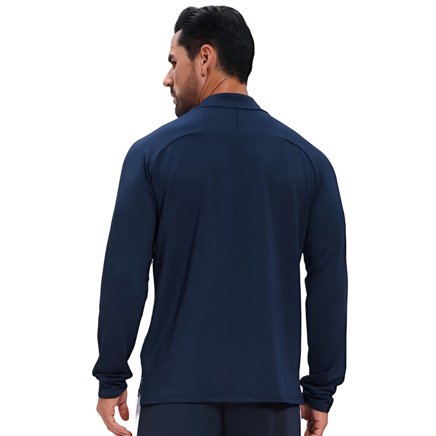 Polyester Spandex Sublimated Stand-Up Collar 1/4 Zip Raglan Jacket - Image 2