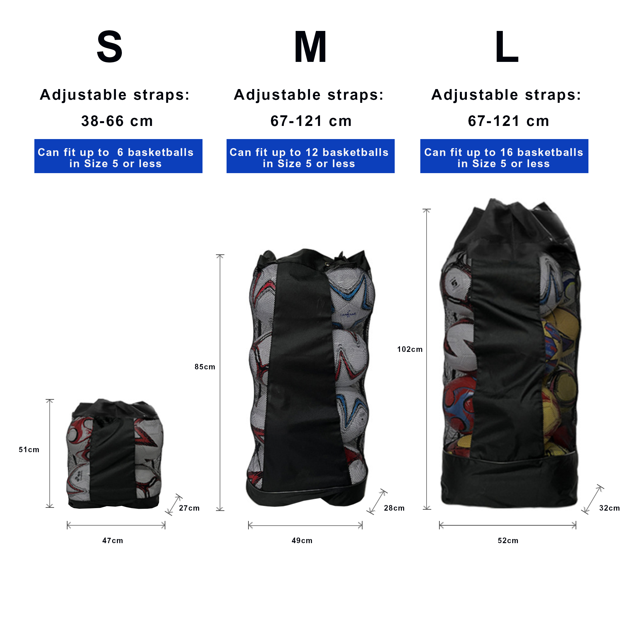 Drawstring Mesh Ball Bag - Image 5
