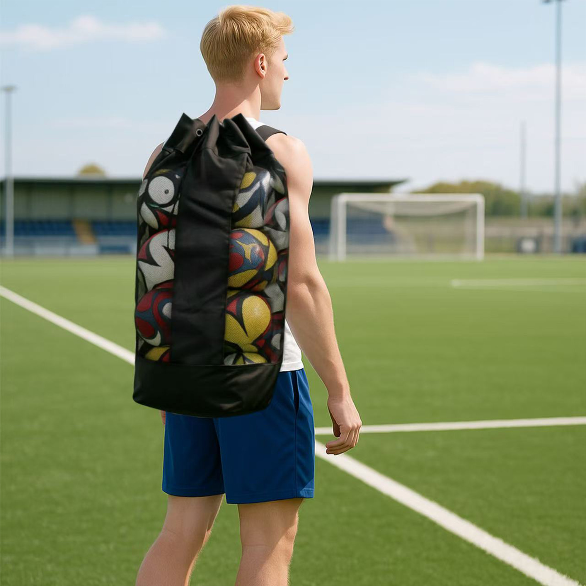 Drawstring Mesh Ball Bag - Image 7
