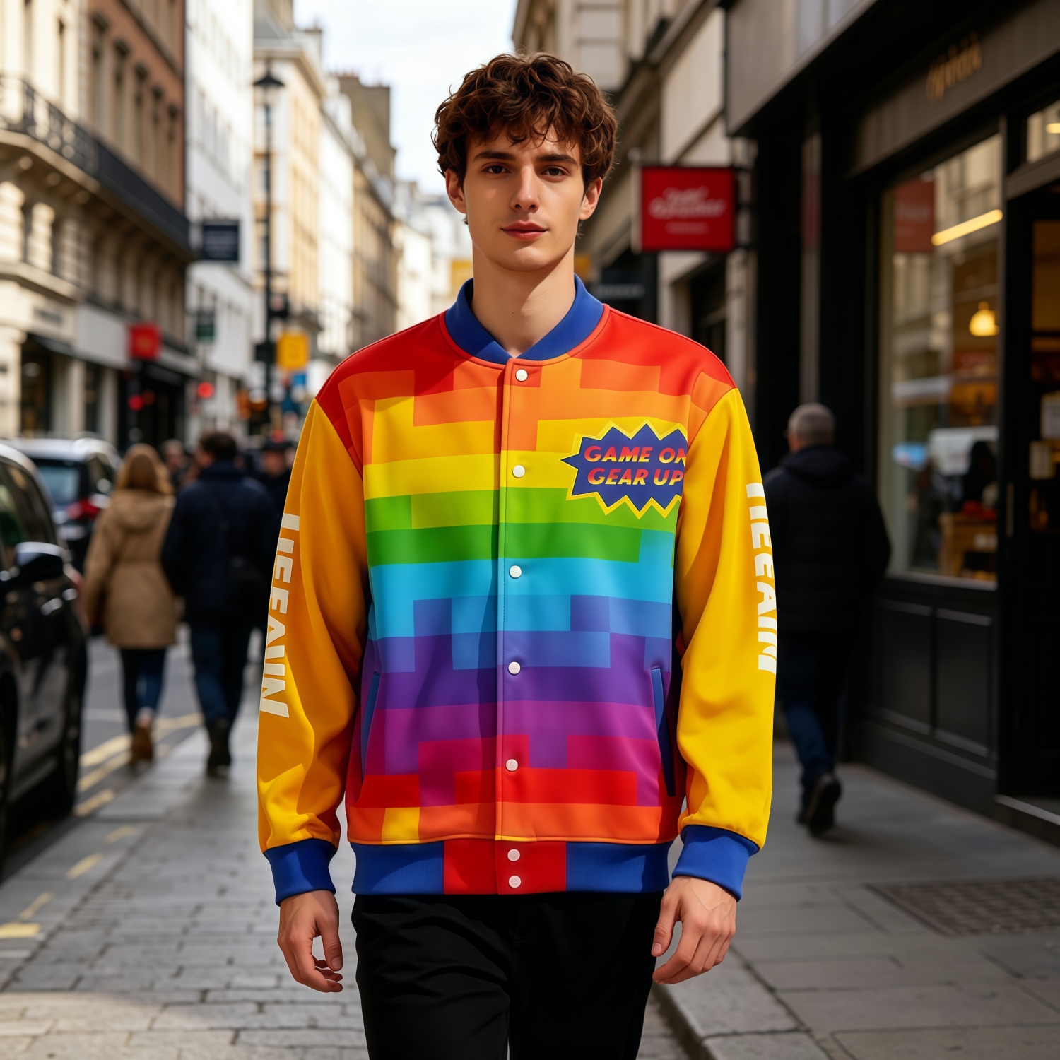 Unisex Polyester Spandex Sublimated Track Jacket - Image 2