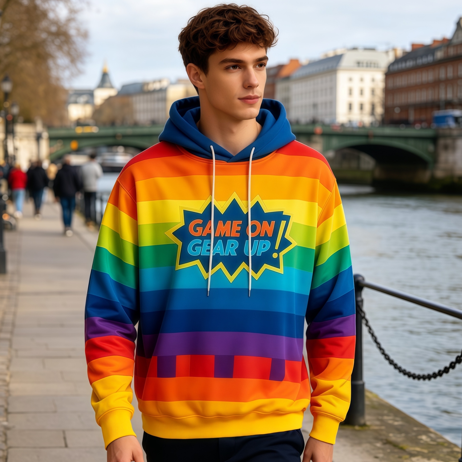 Unisex Adults Polyester Spandex Sublimated Track Hoodie - Image 2