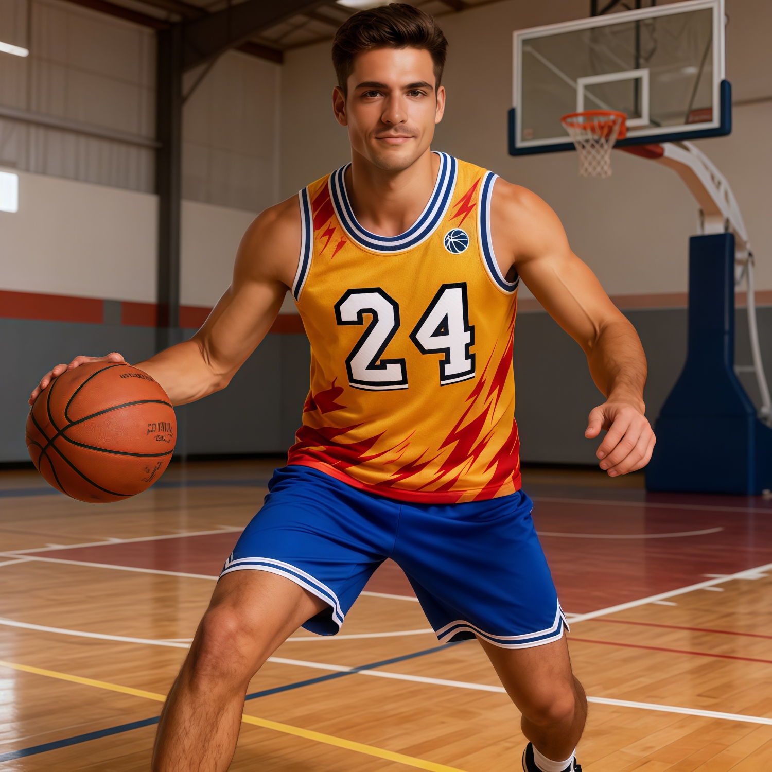 100% Polyester Sublimated Crew Neck Sleeveless Sport Jersey - Image 2