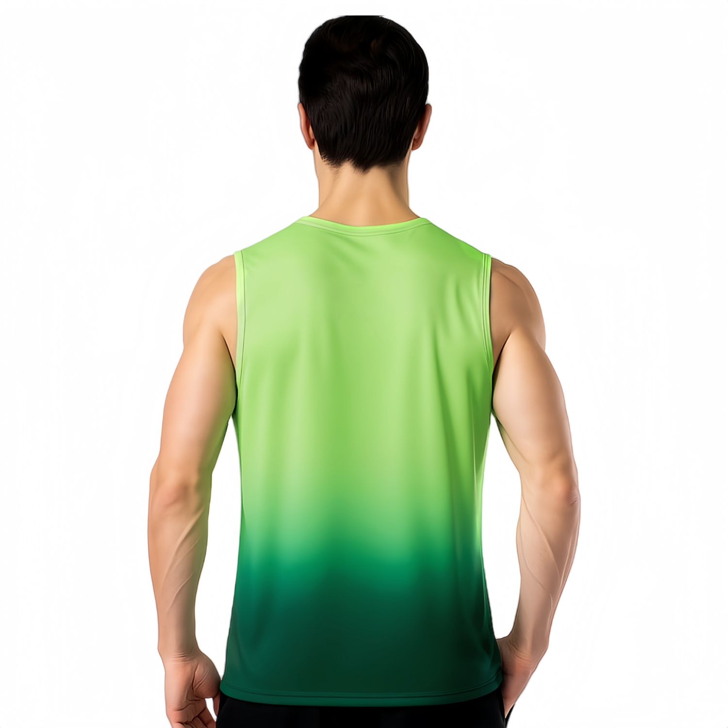 100% Polyester Micro Mesh Sublimated Crew Neck Sleeveless Loose Singlet - Image 2