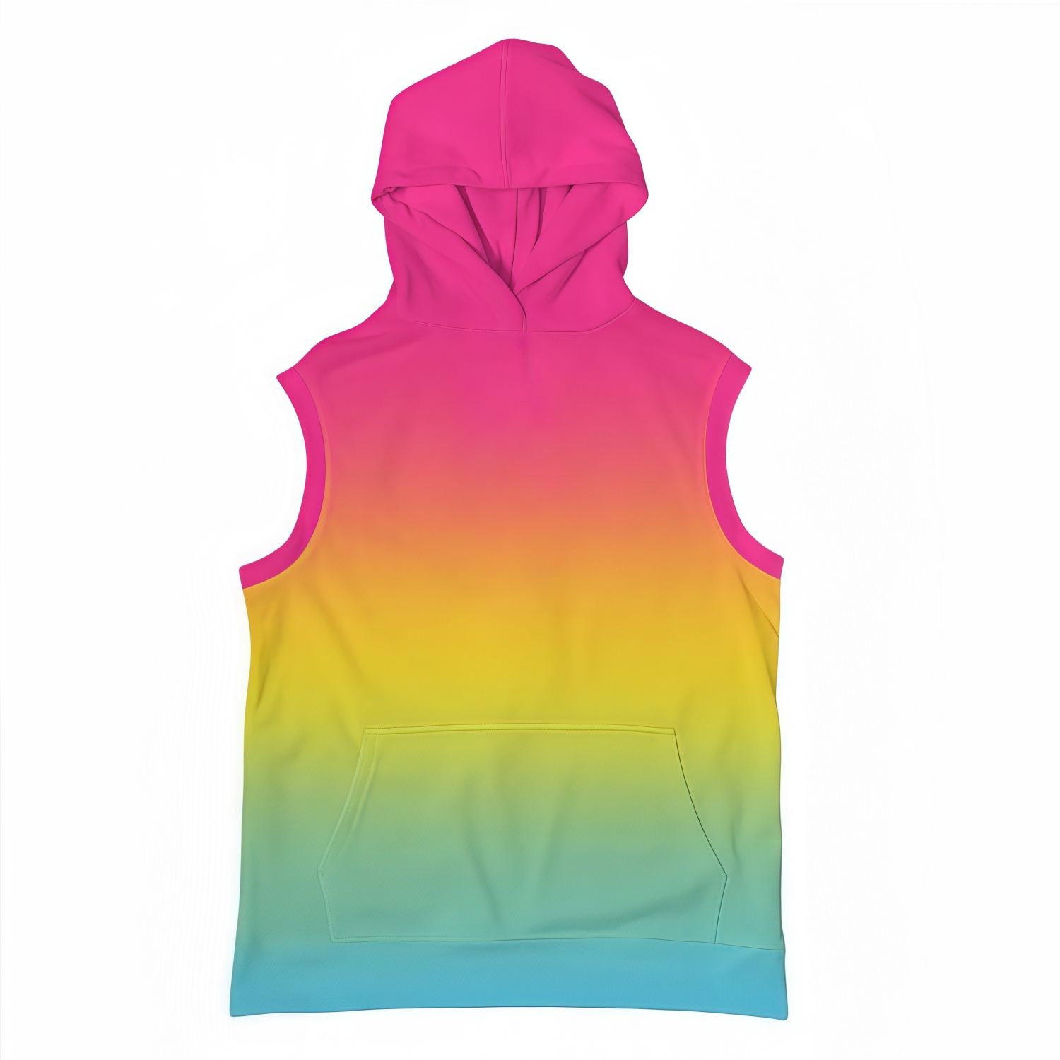 100% Polyester Micro Mesh Sublimated Sleeveless Hoodie With Pocket - Image 3