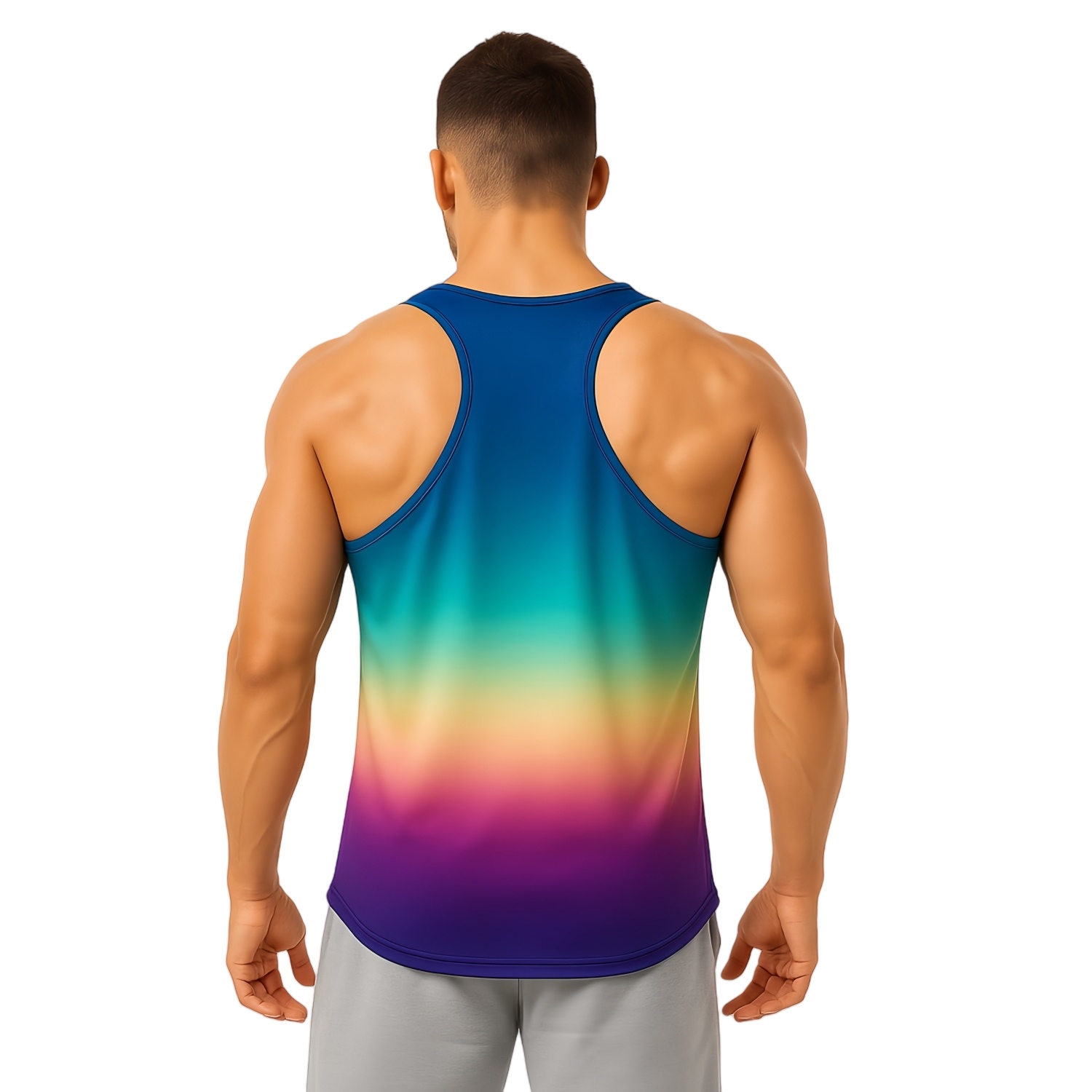 100% Polyester Micro Mesh Sublimated Crew Neck Racerback Singlet - Image 2