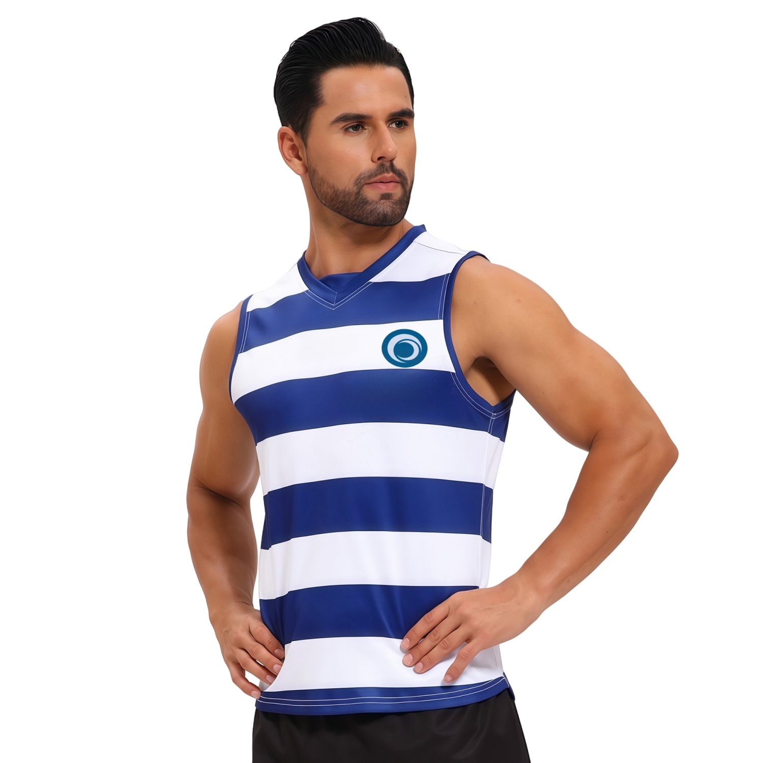 100% Polyester Micro Mesh Sublimated Special V-Neck Singlet - Image 2