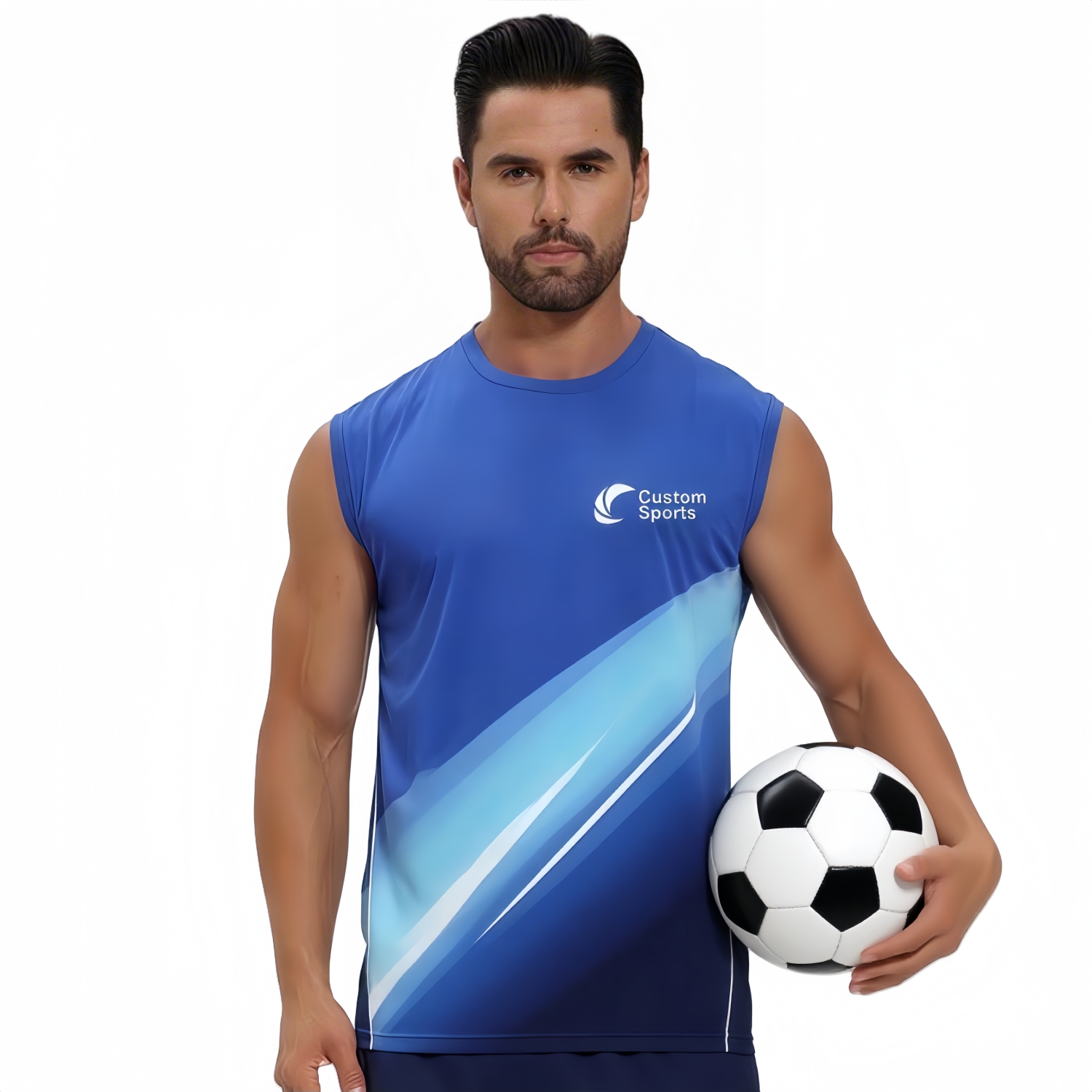 100% Polyester Micro Mesh Sublimated Crew Neck Singlet - Image 2